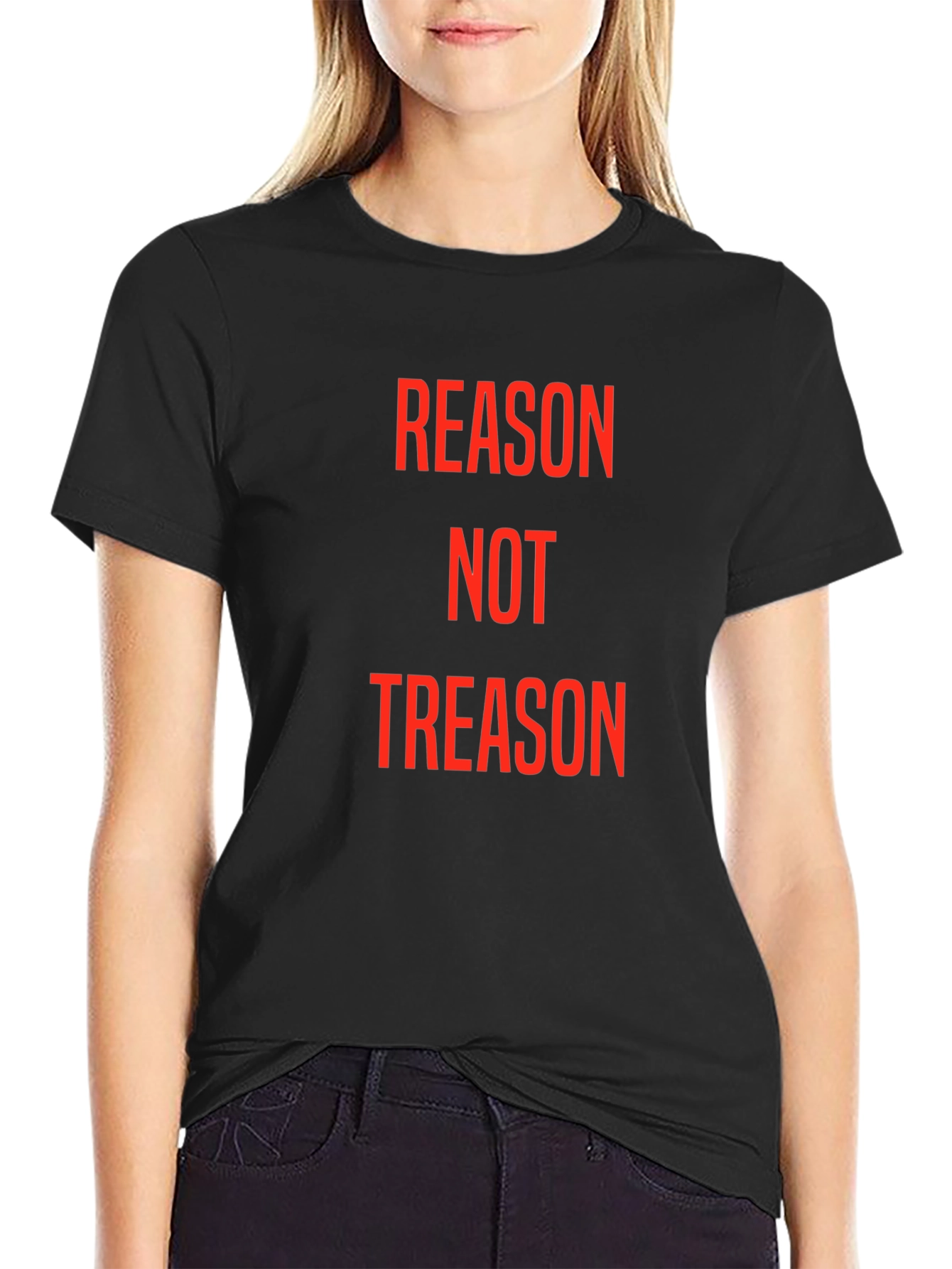 Reason Not Treason Graphic Tee - Black Cotton T-Shirt