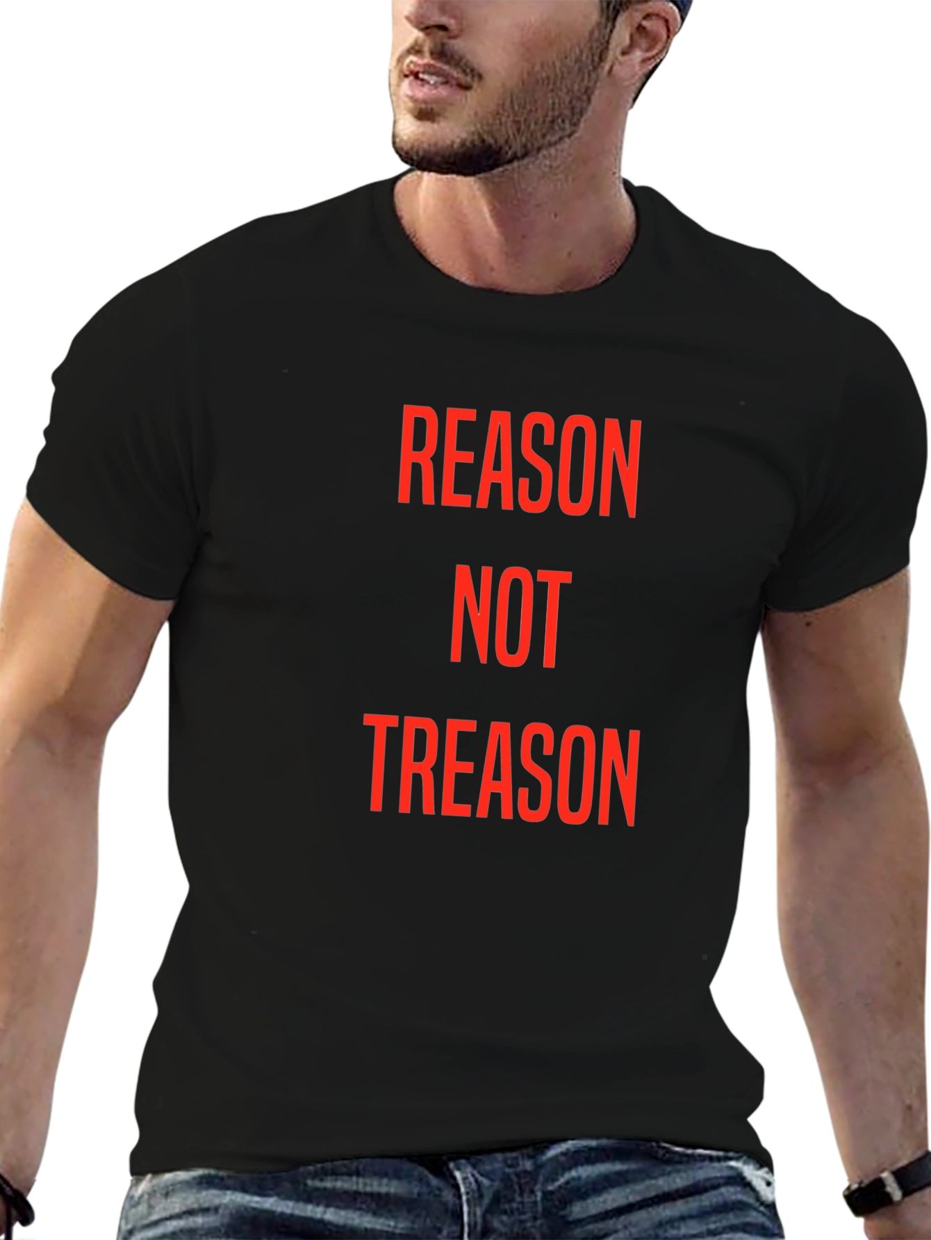 Reason Not Treason Graphic Tee - Black Cotton T-Shirt