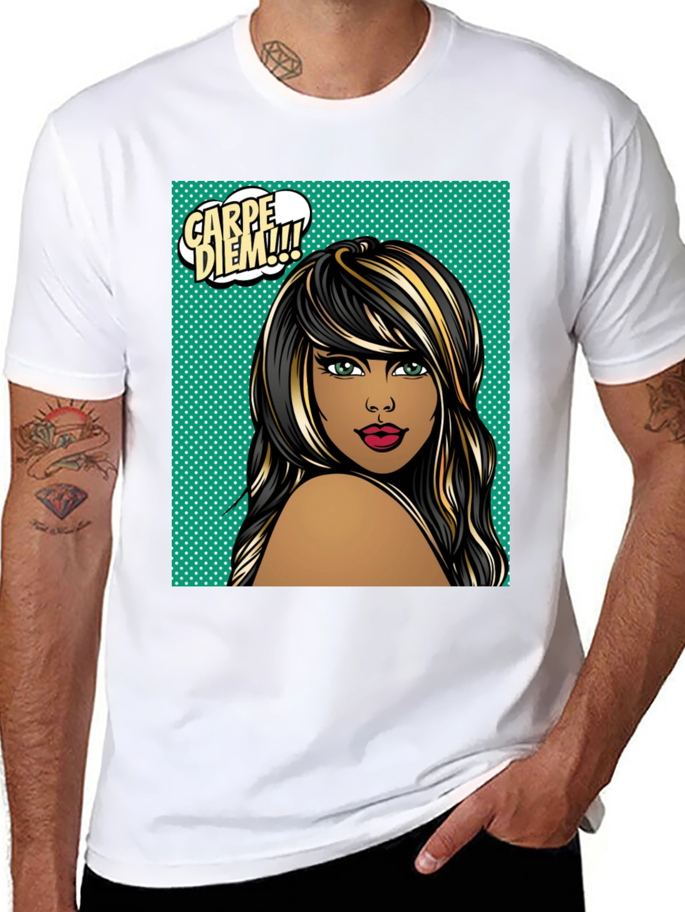 Carpe Diem Woman Graphic Tee - Black T-Shirt