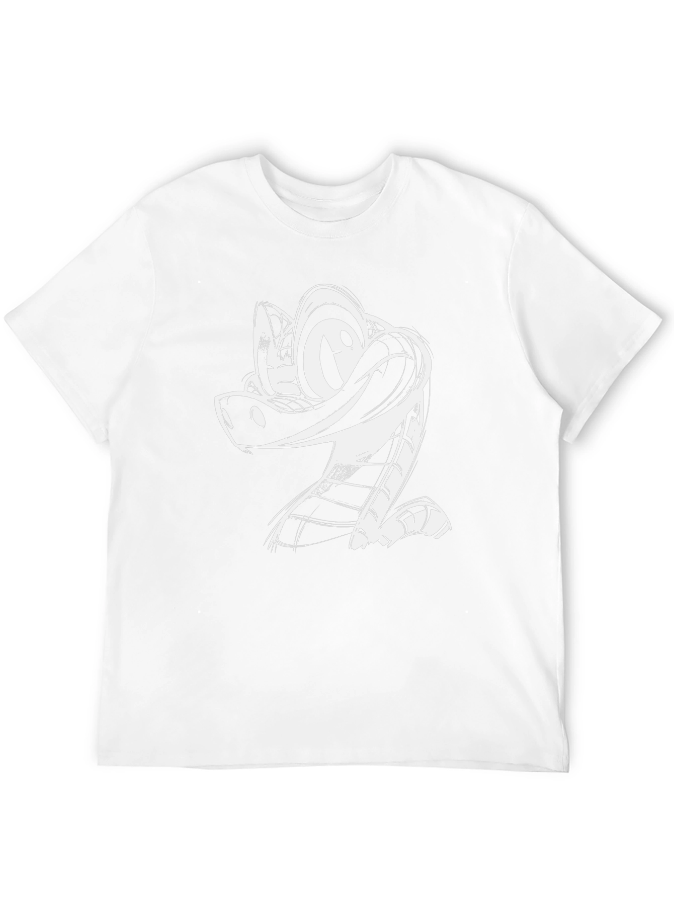 Cartoon Snake Graphic Tee - Black