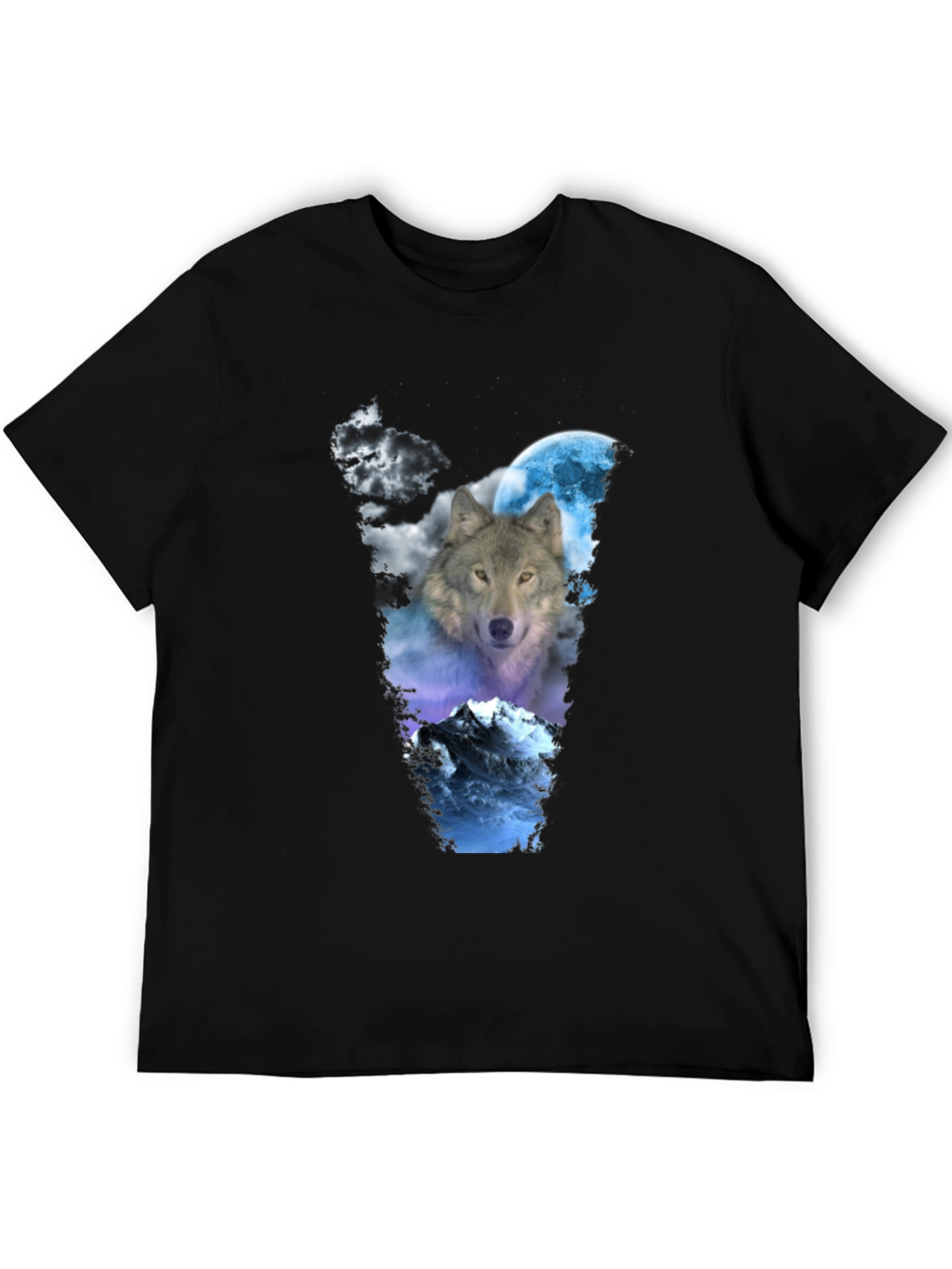 Wolf Moon Graphic Tee - Mens Black T-Shirt