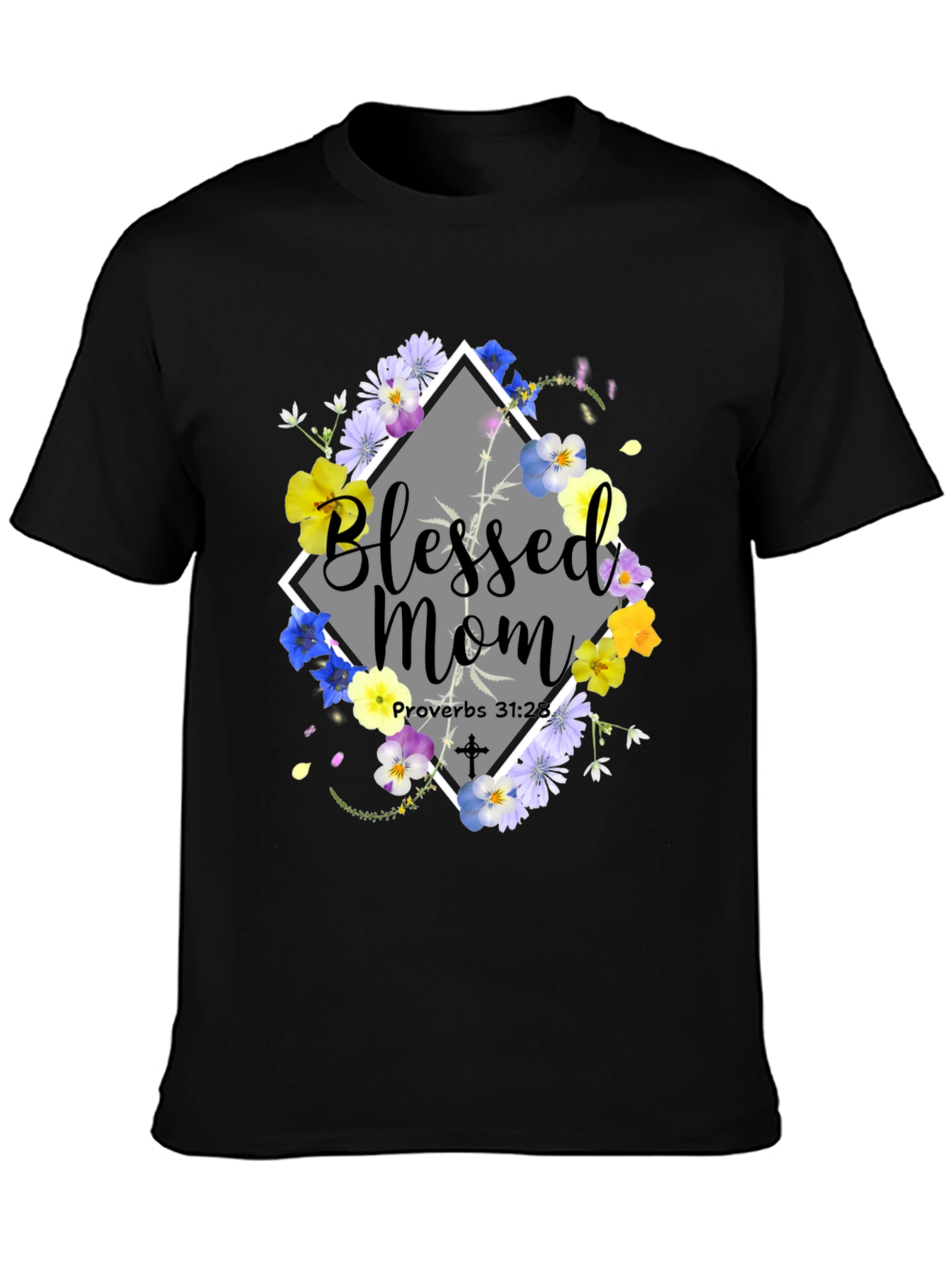 Blessed Mom Floral T-Shirt
