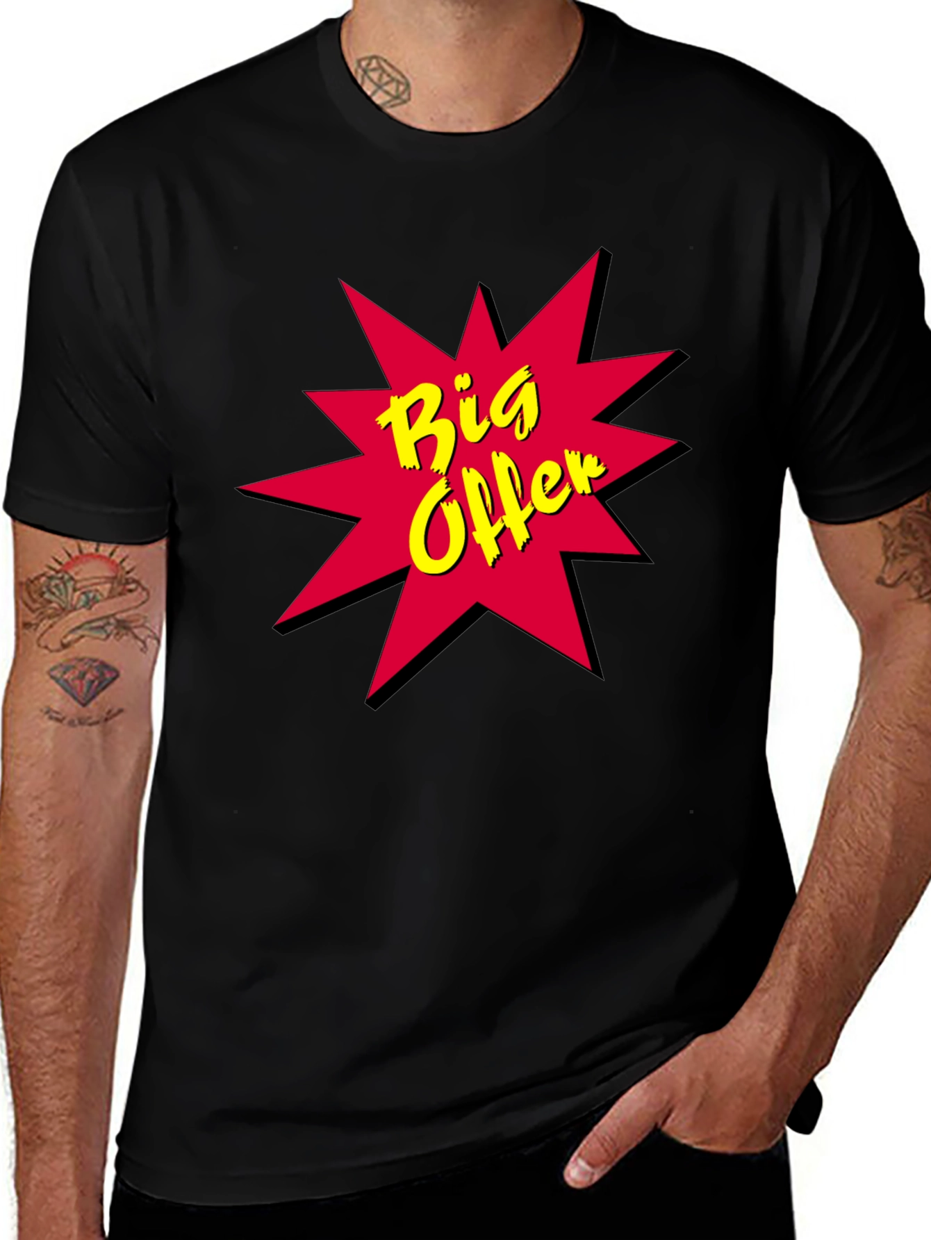 Big Offer Black T-Shirt - Bold Design