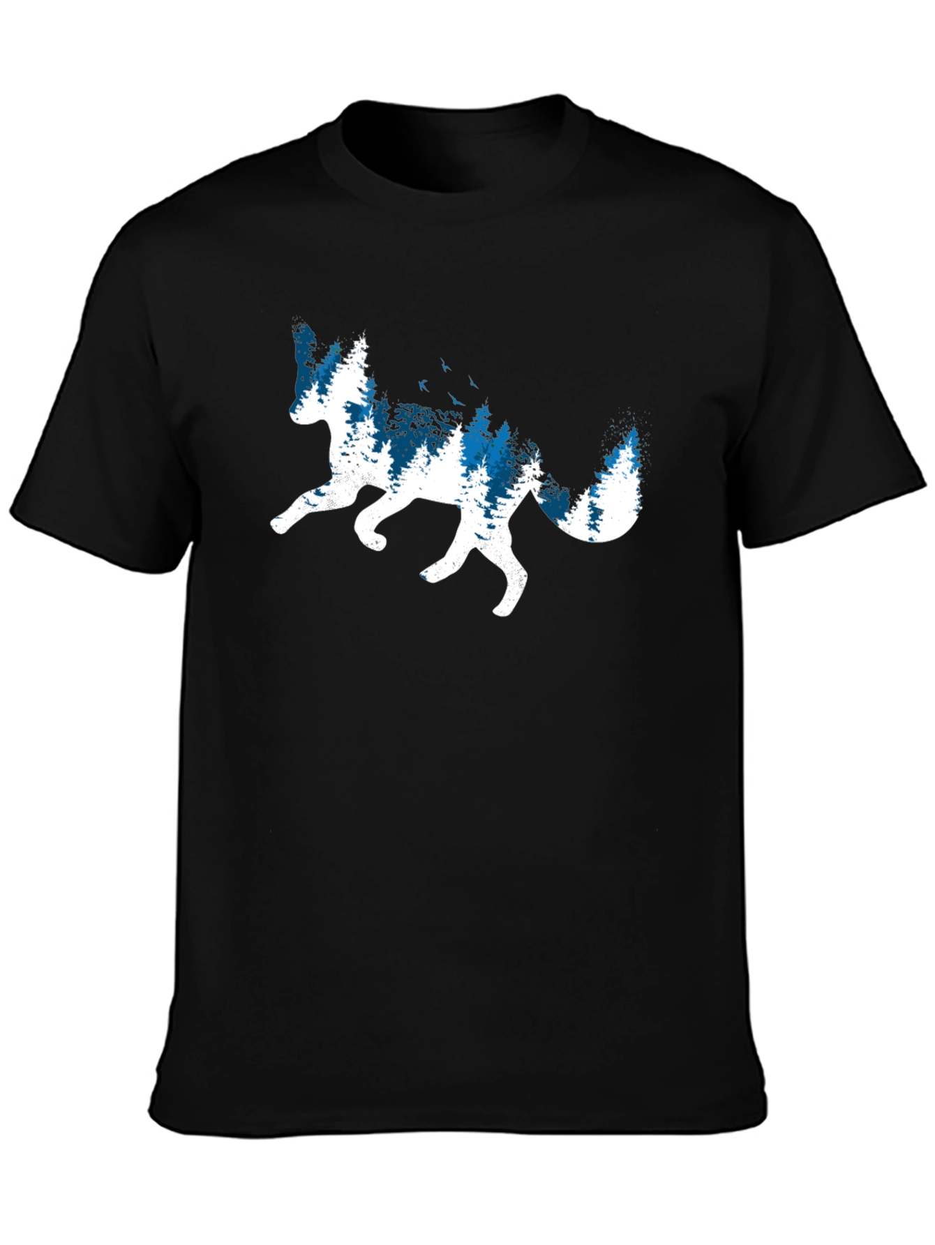 Nature Fox Graphic Tee - Black