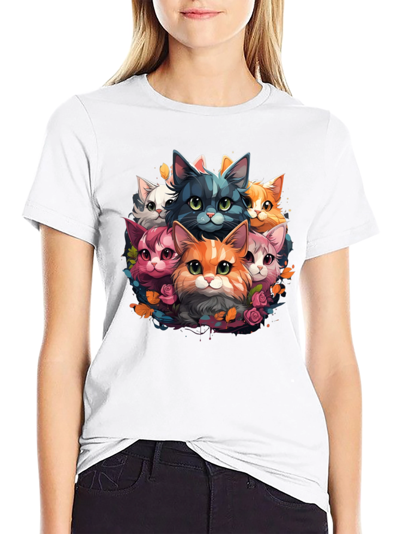 Cute Cartoon Cats T-Shirt