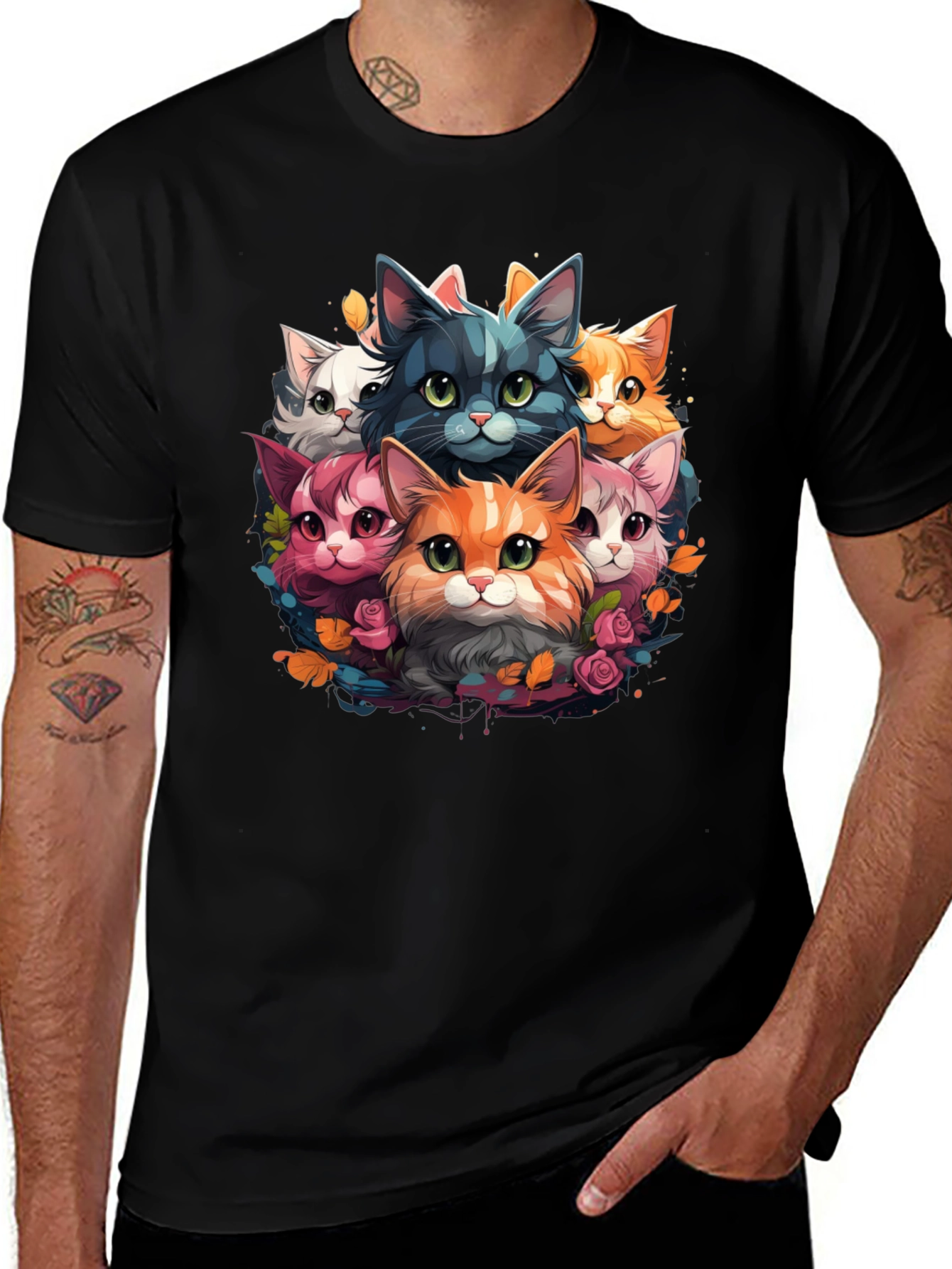 Cute Cartoon Cats T-Shirt