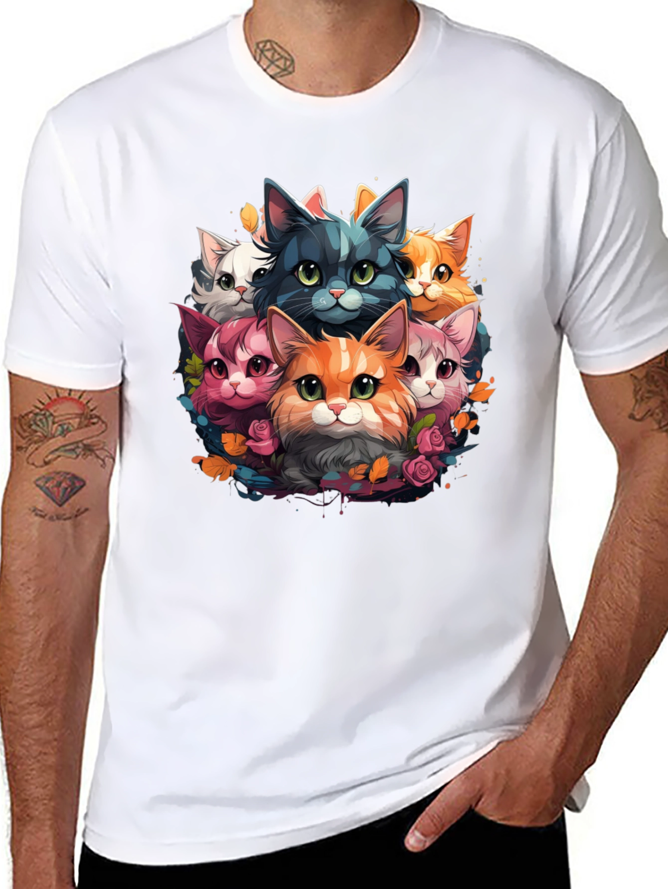 Cute Cartoon Cats T-Shirt