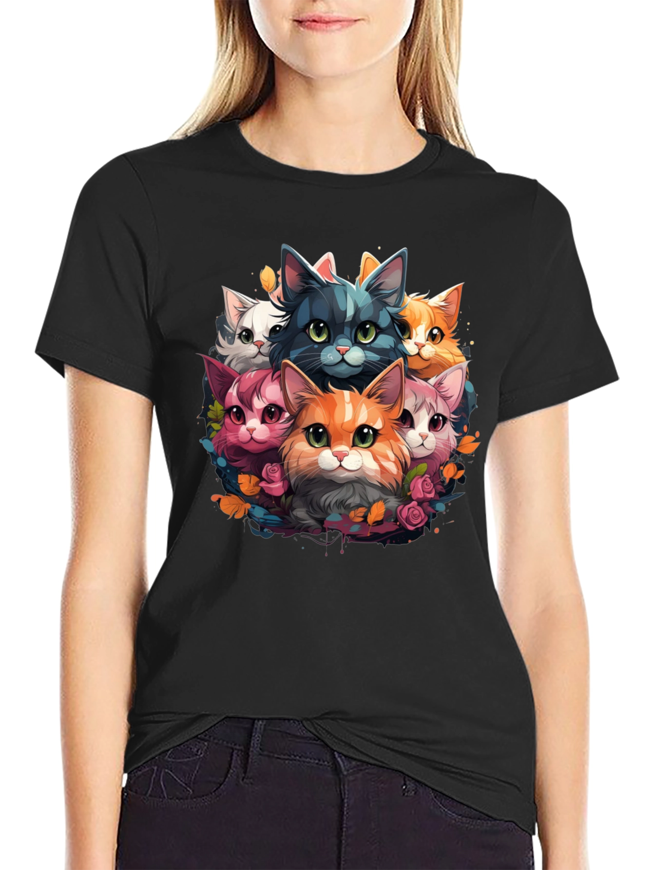 Cute Cartoon Cats T-Shirt