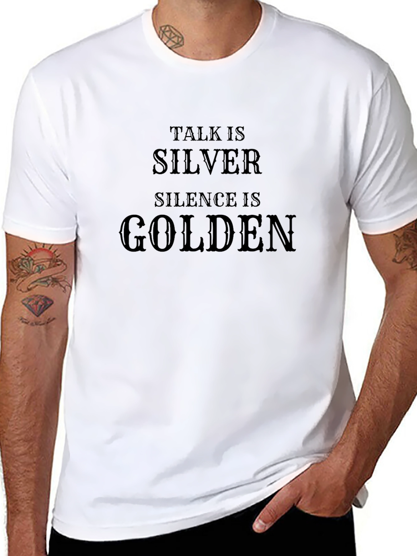 Talk Is Silver Silence Is Golden Tee