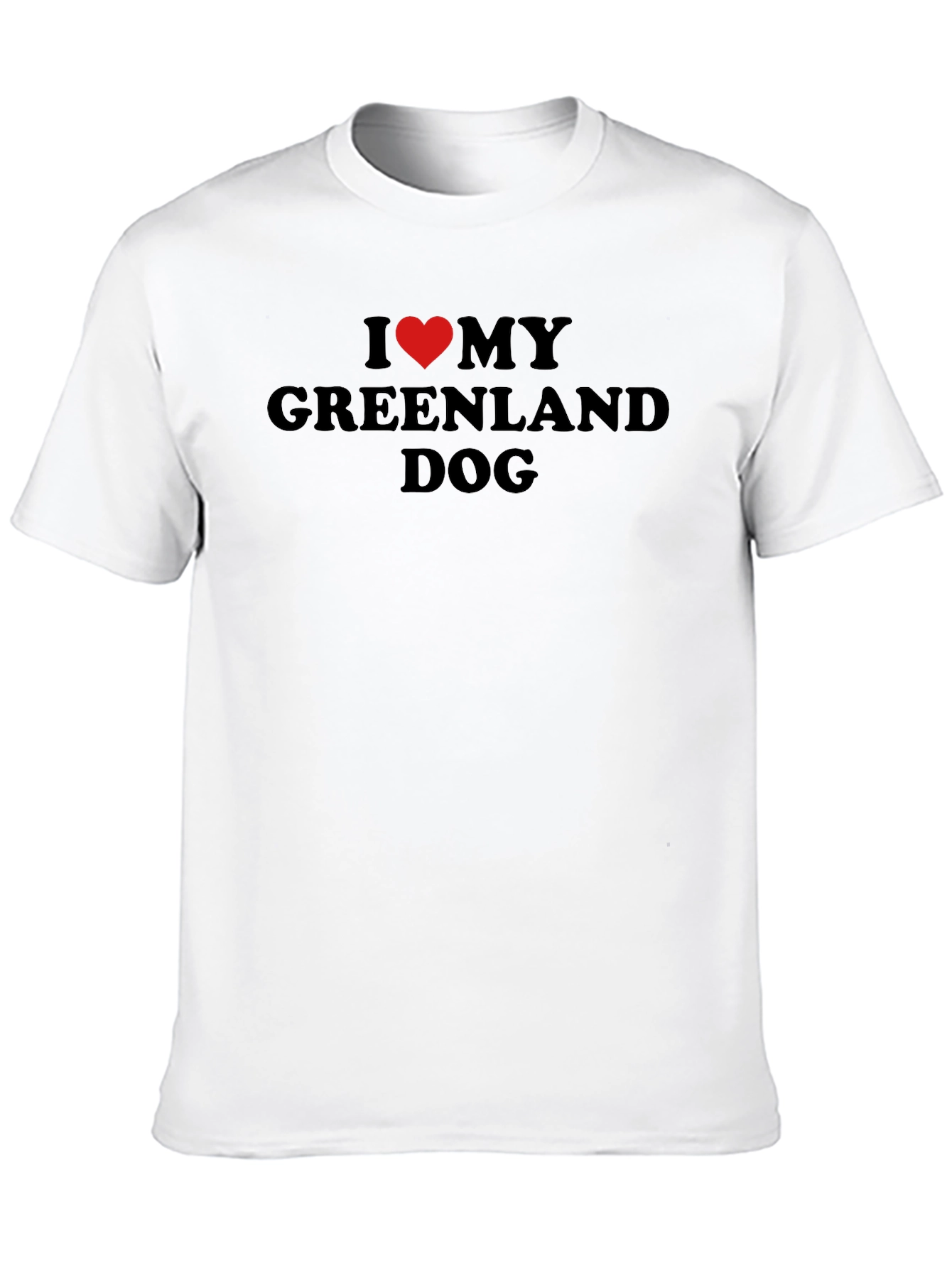 I Love My Greenland Dog Black T-Shirt