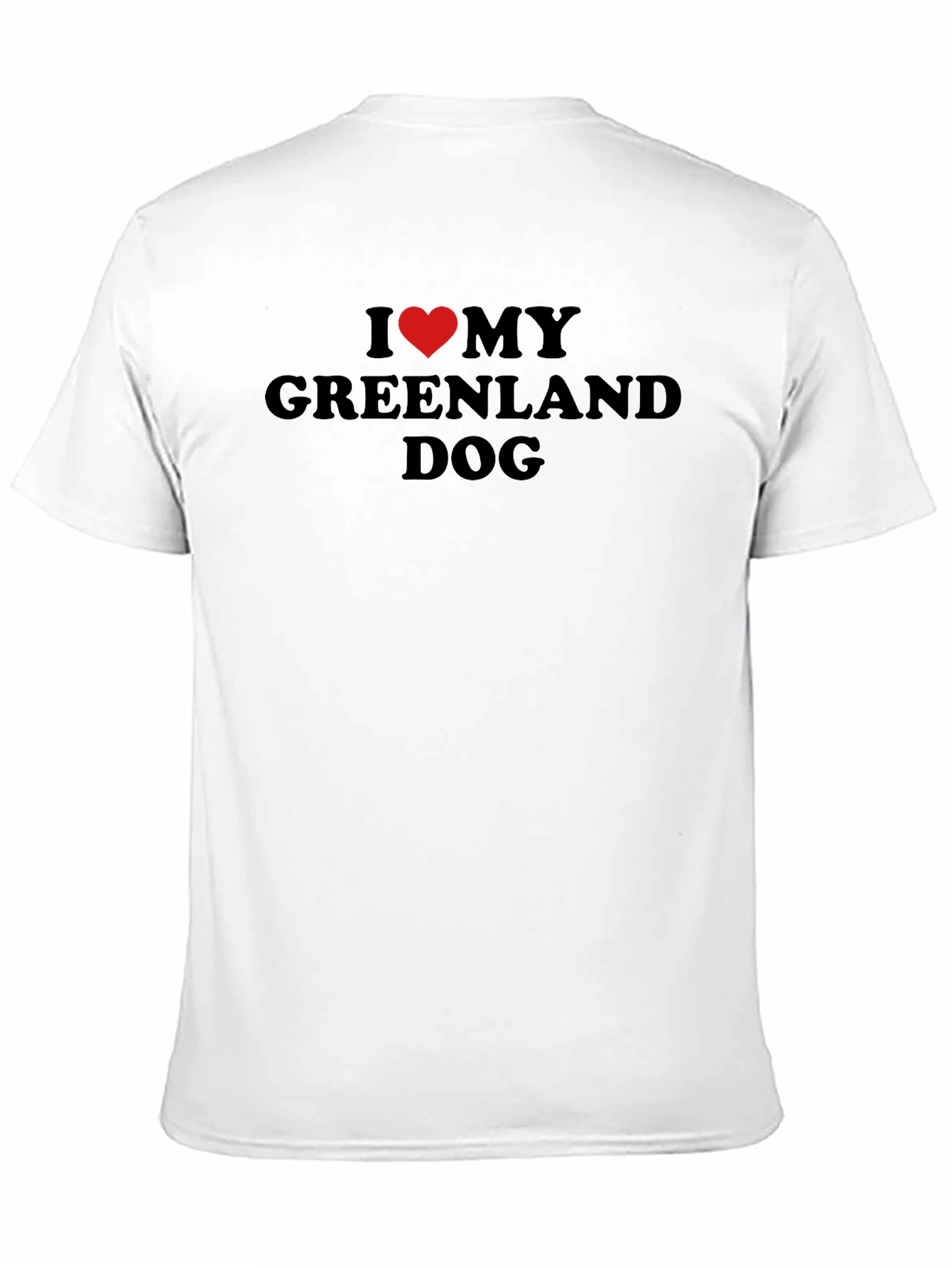 I Love My Greenland Dog Black T-Shirt