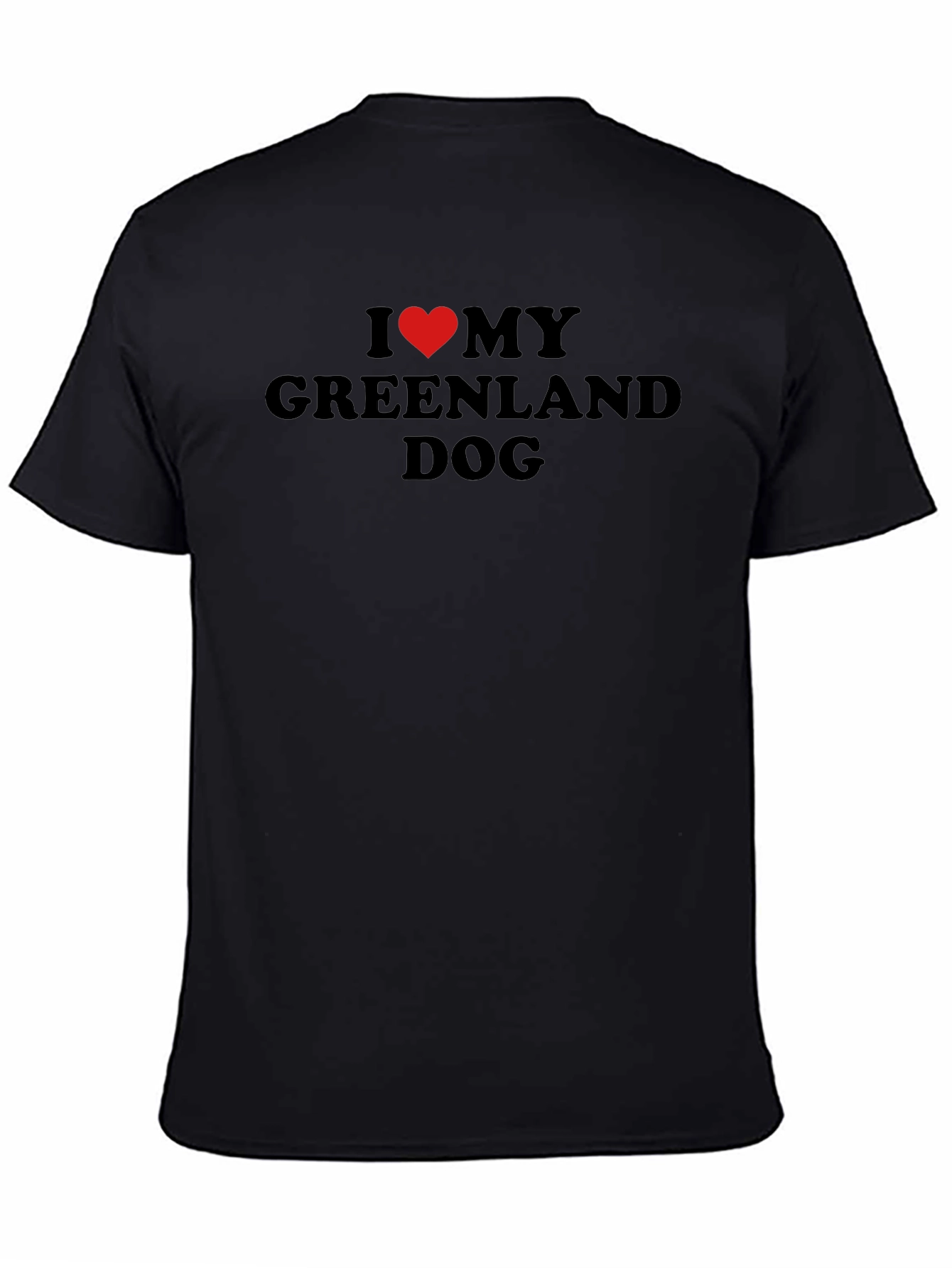 I Love My Greenland Dog Black T-Shirt