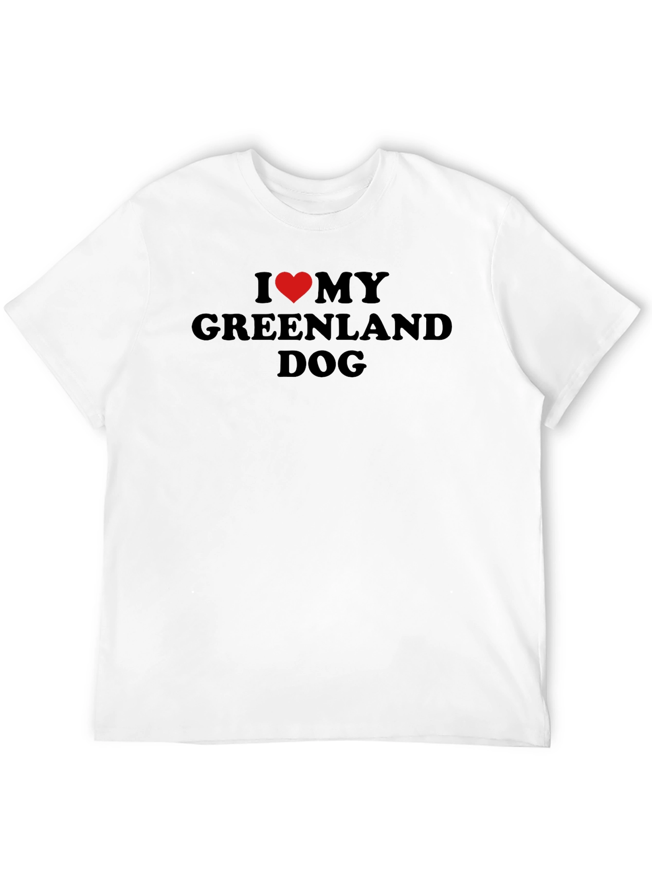 I Love My Greenland Dog Black T-Shirt