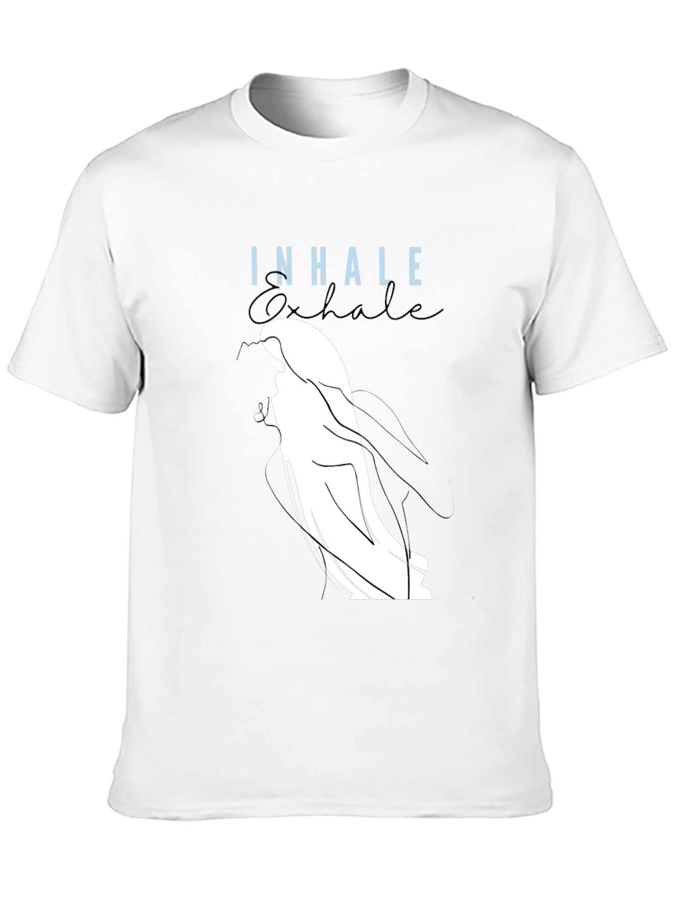 Inhale Exhale Graphic Tee - Black Casual Shirt