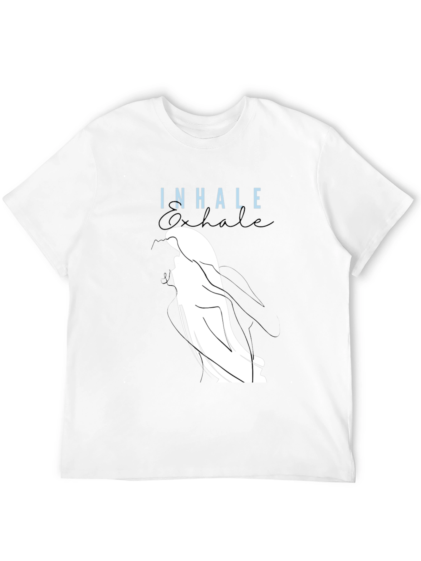 Inhale Exhale Graphic Tee - Black Casual Shirt