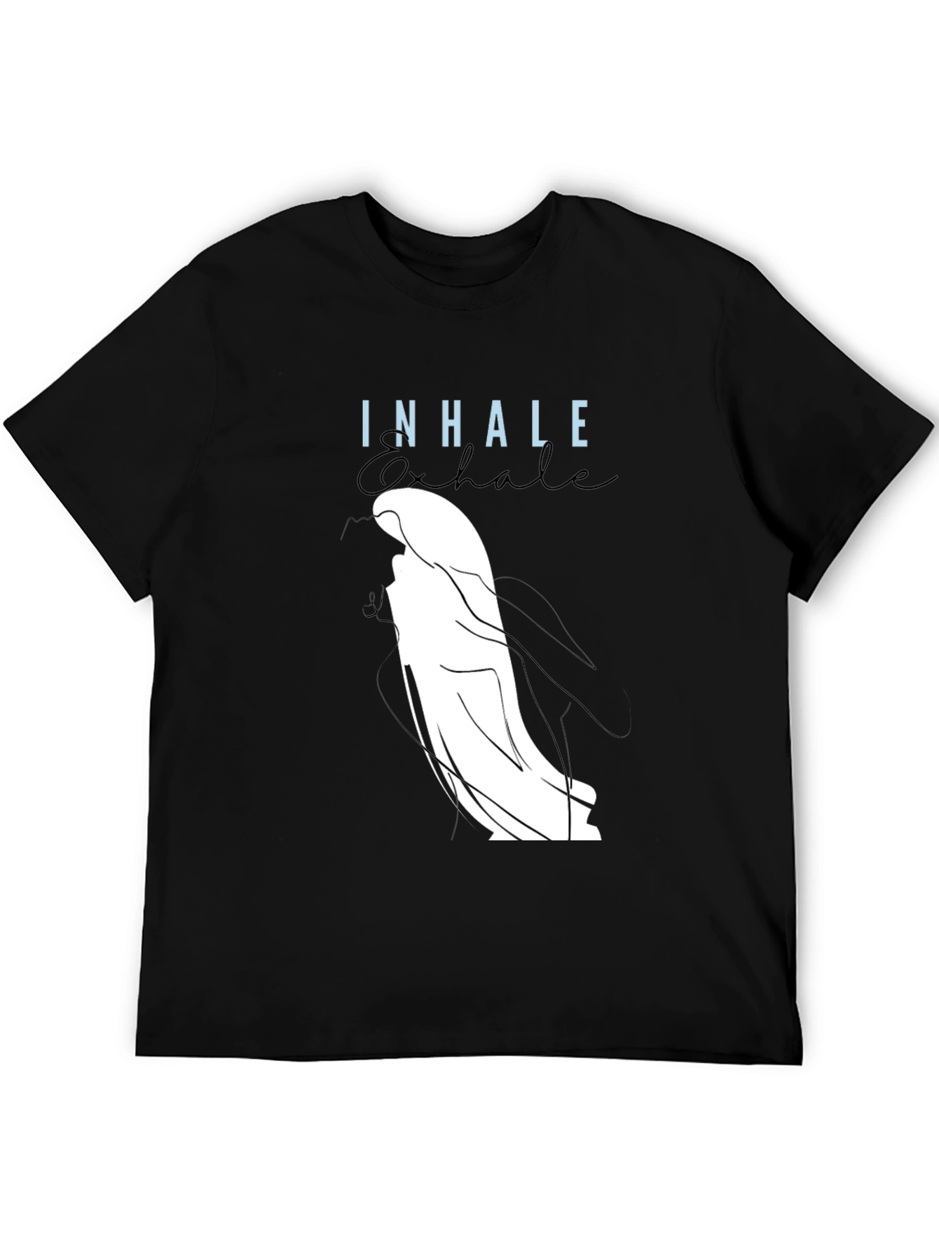 Inhale Exhale Graphic Tee - Black Casual Shirt