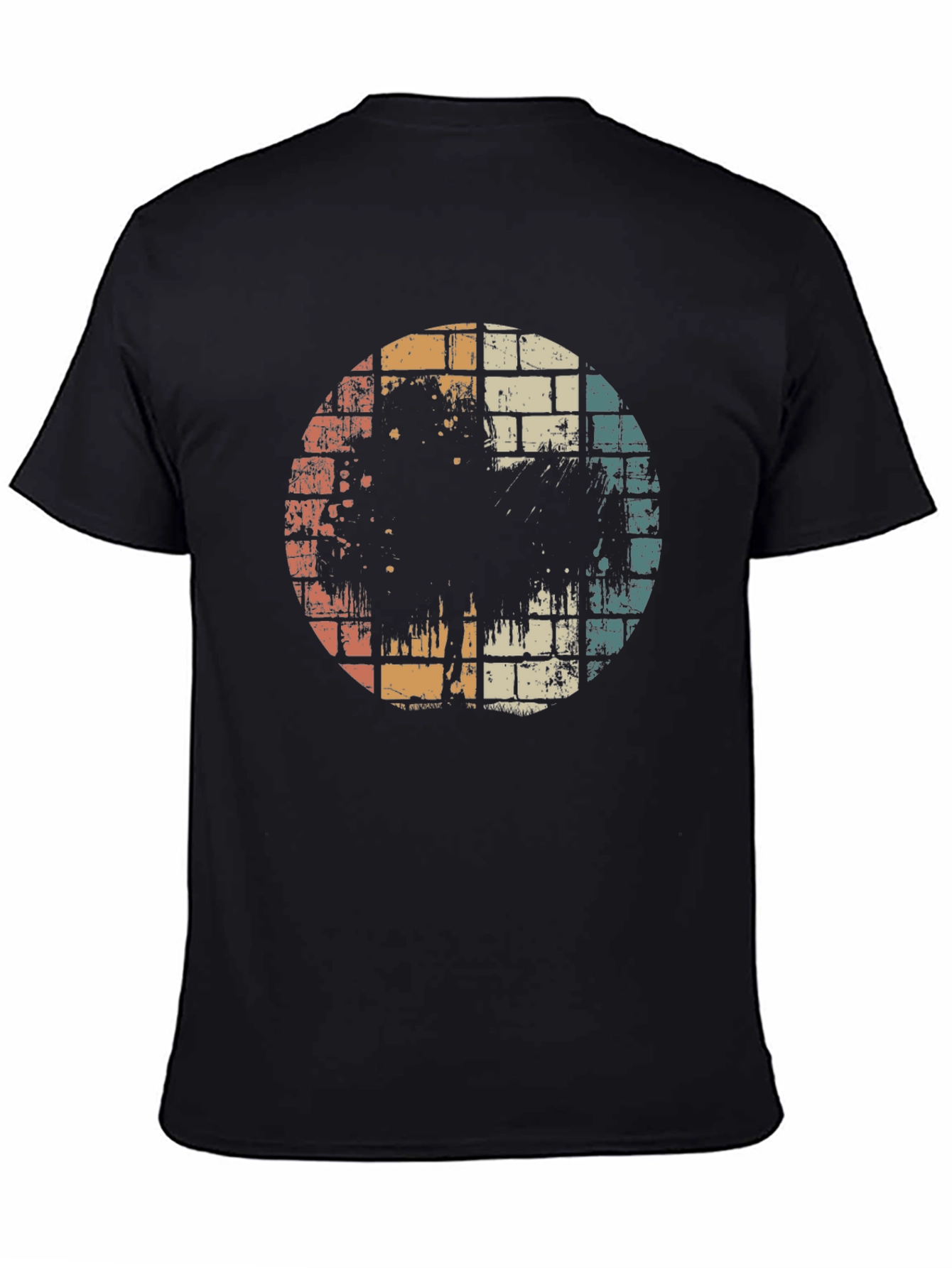 Retro Brick Wall Graphic T-Shirt