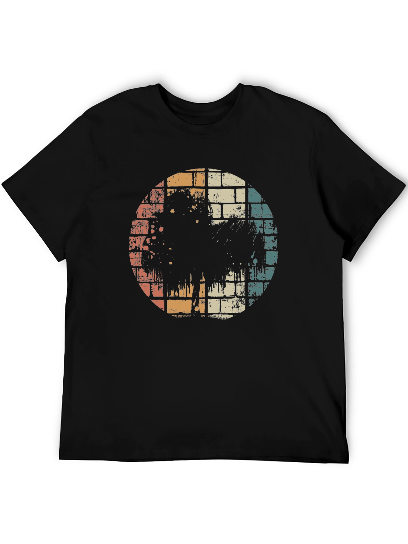Retro Brick Wall Graphic T-Shirt