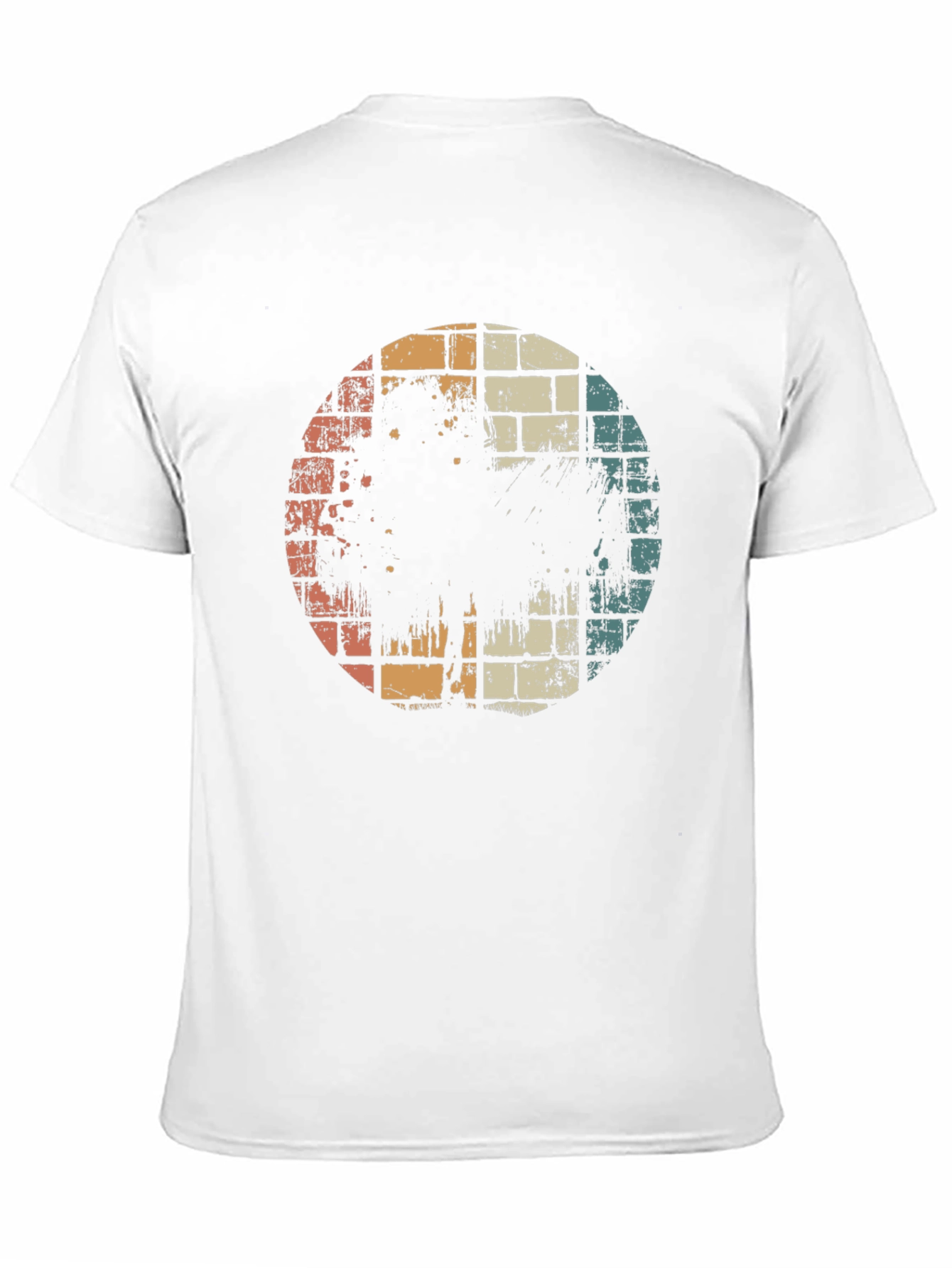 Retro Brick Wall Graphic T-Shirt