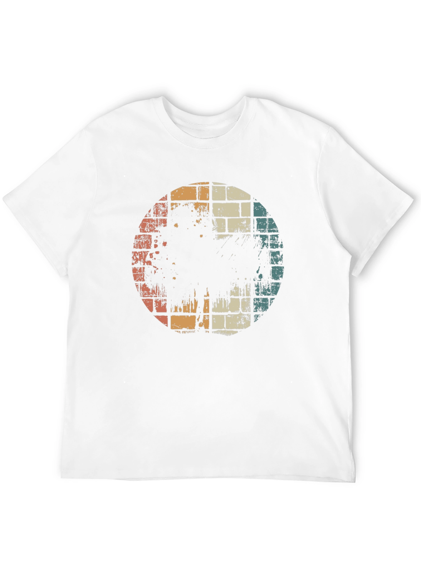Retro Brick Wall Graphic T-Shirt