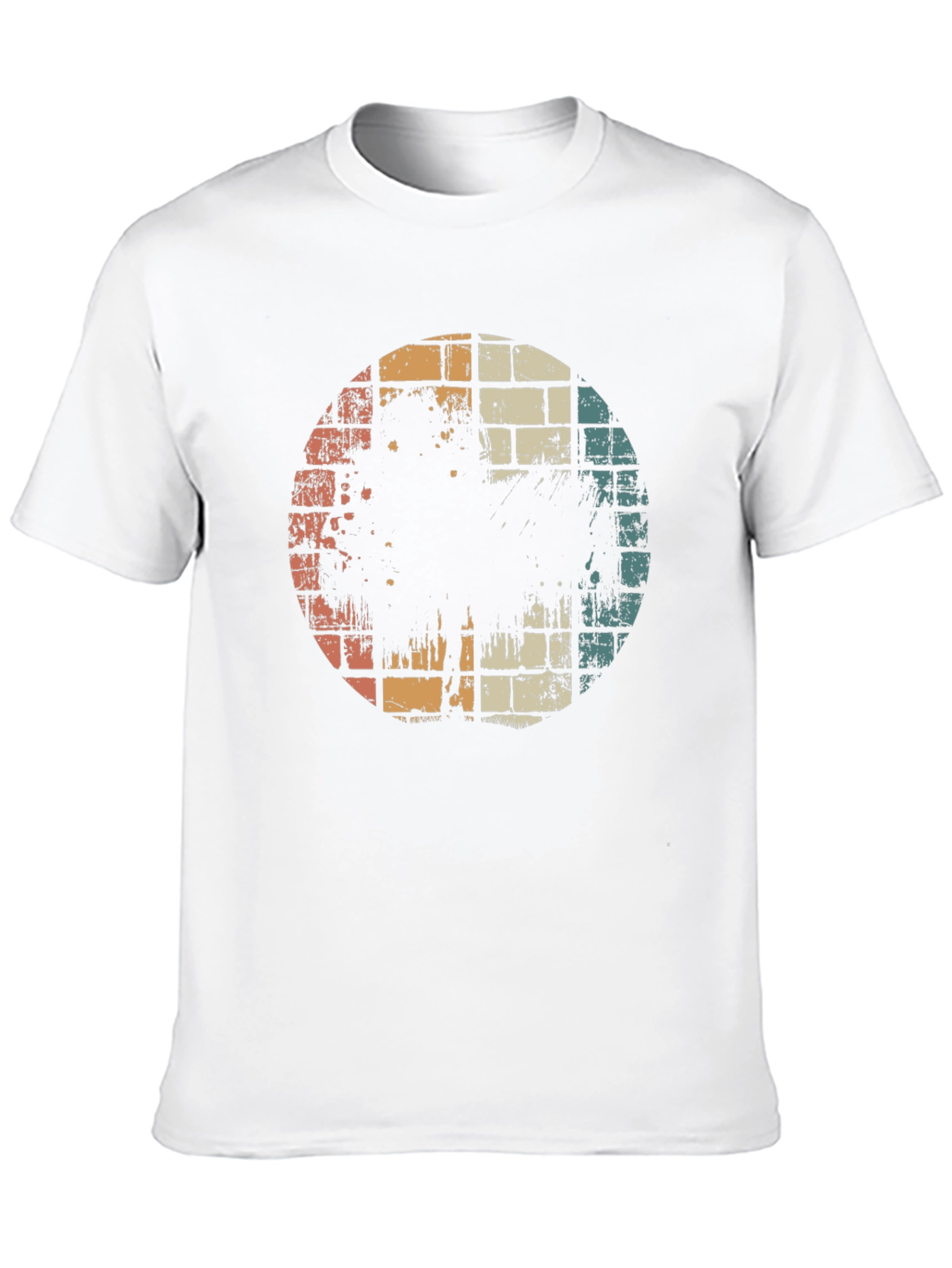 Retro Brick Wall Graphic T-Shirt