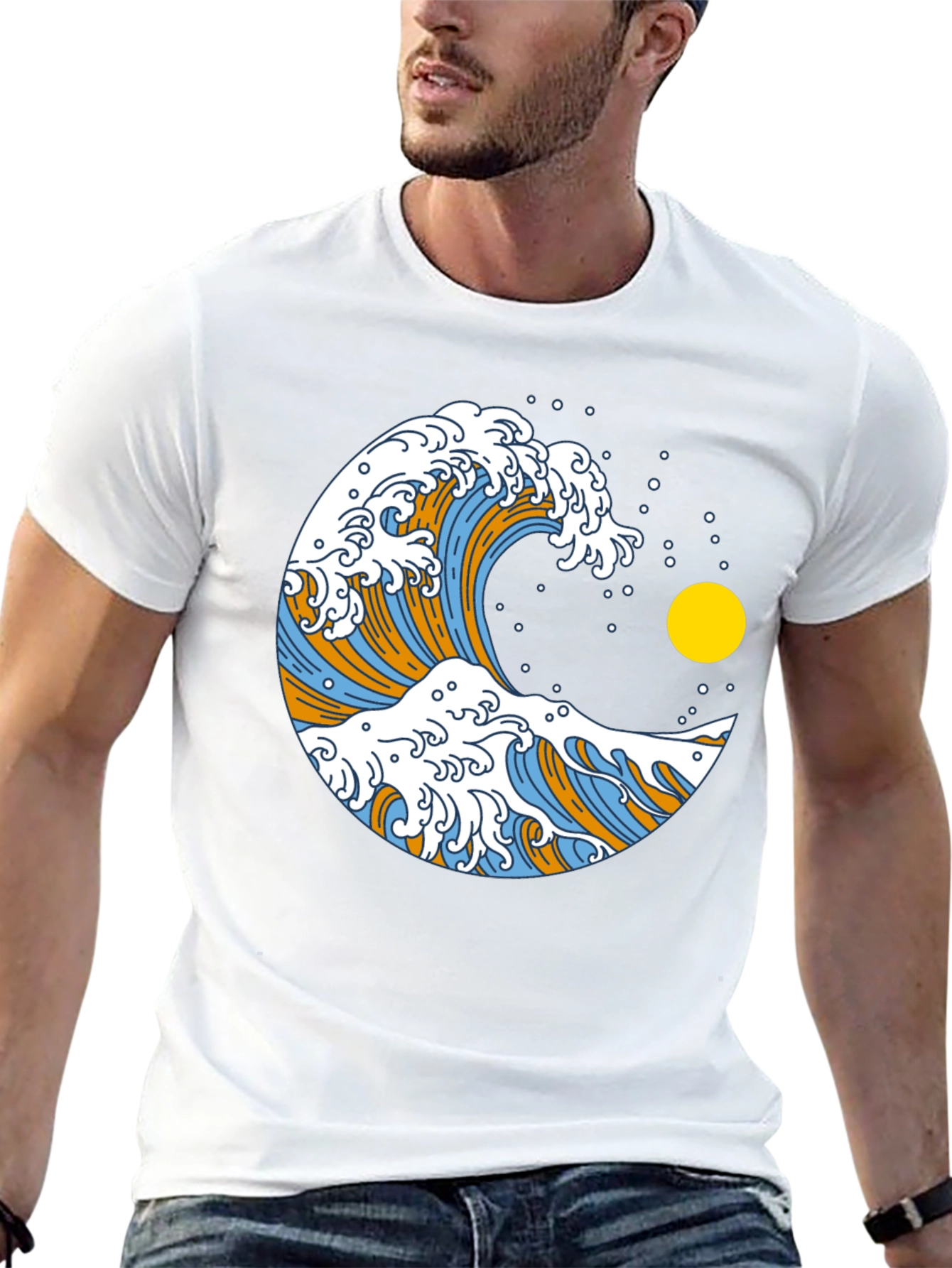 Great Wave Graphic Black T-Shirt