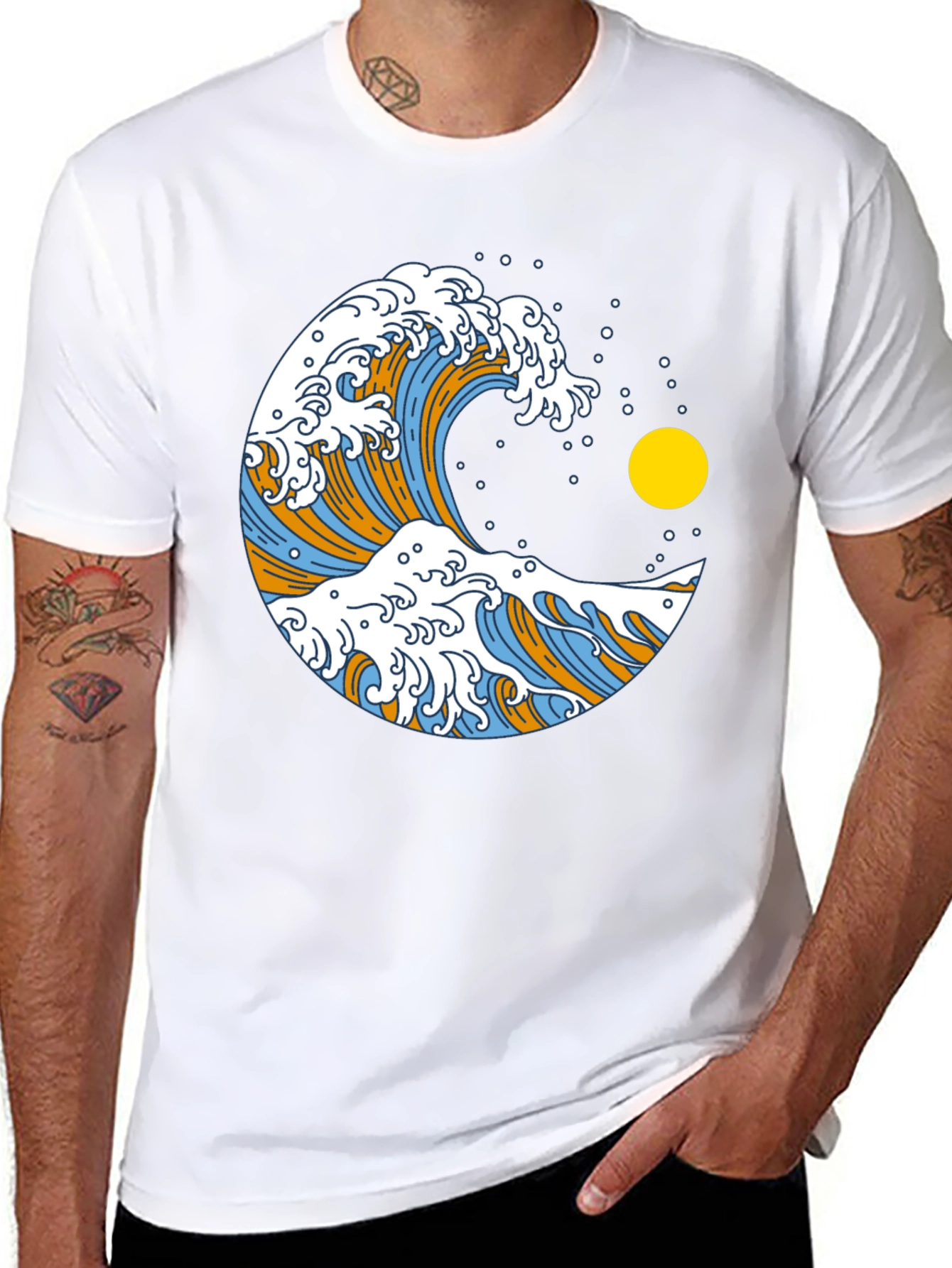 Great Wave Graphic Black T-Shirt