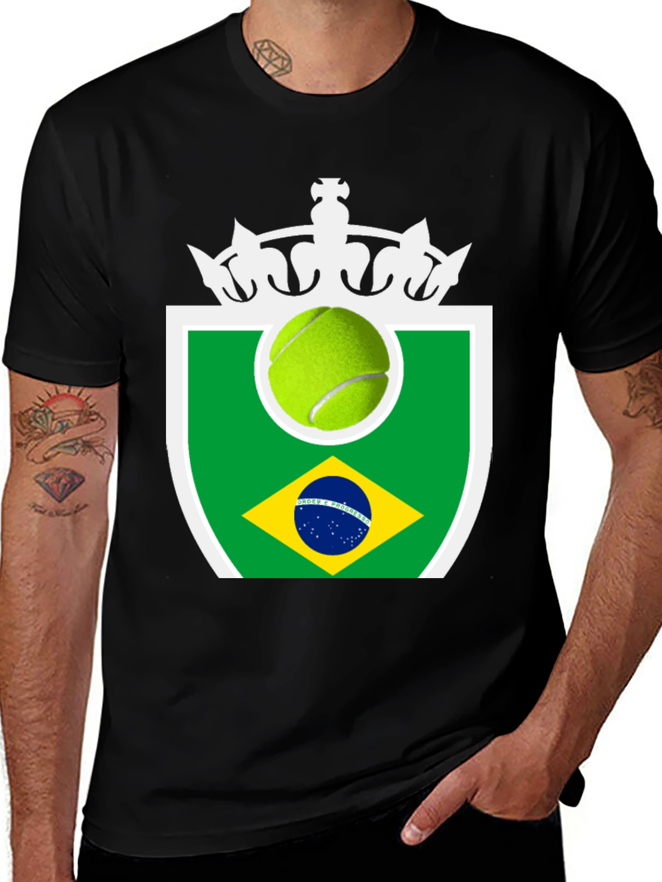Brazil Tennis Ball Graphic Tee - Stylish & Unique