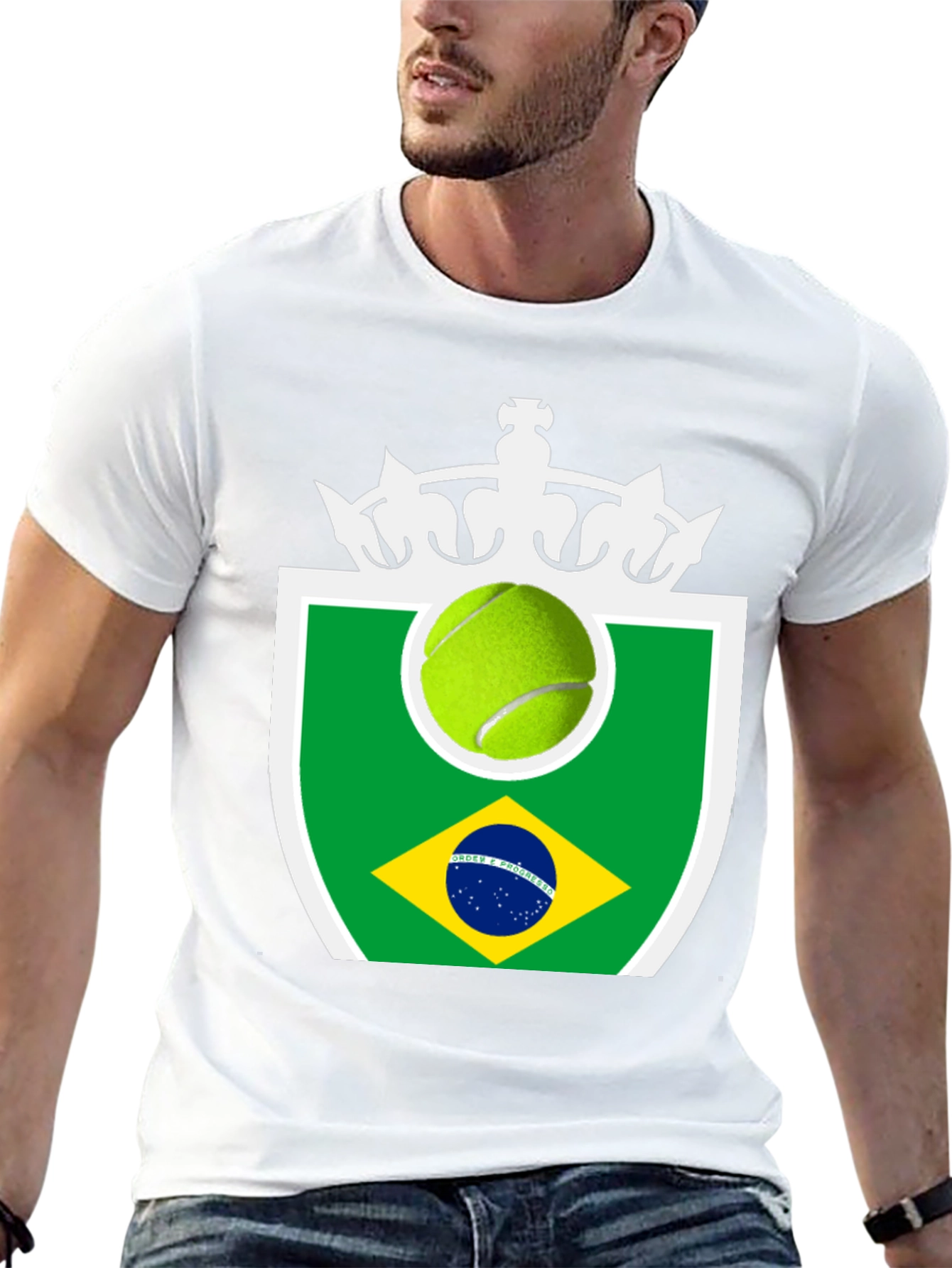 Brazil Tennis Ball Graphic Tee - Stylish & Unique