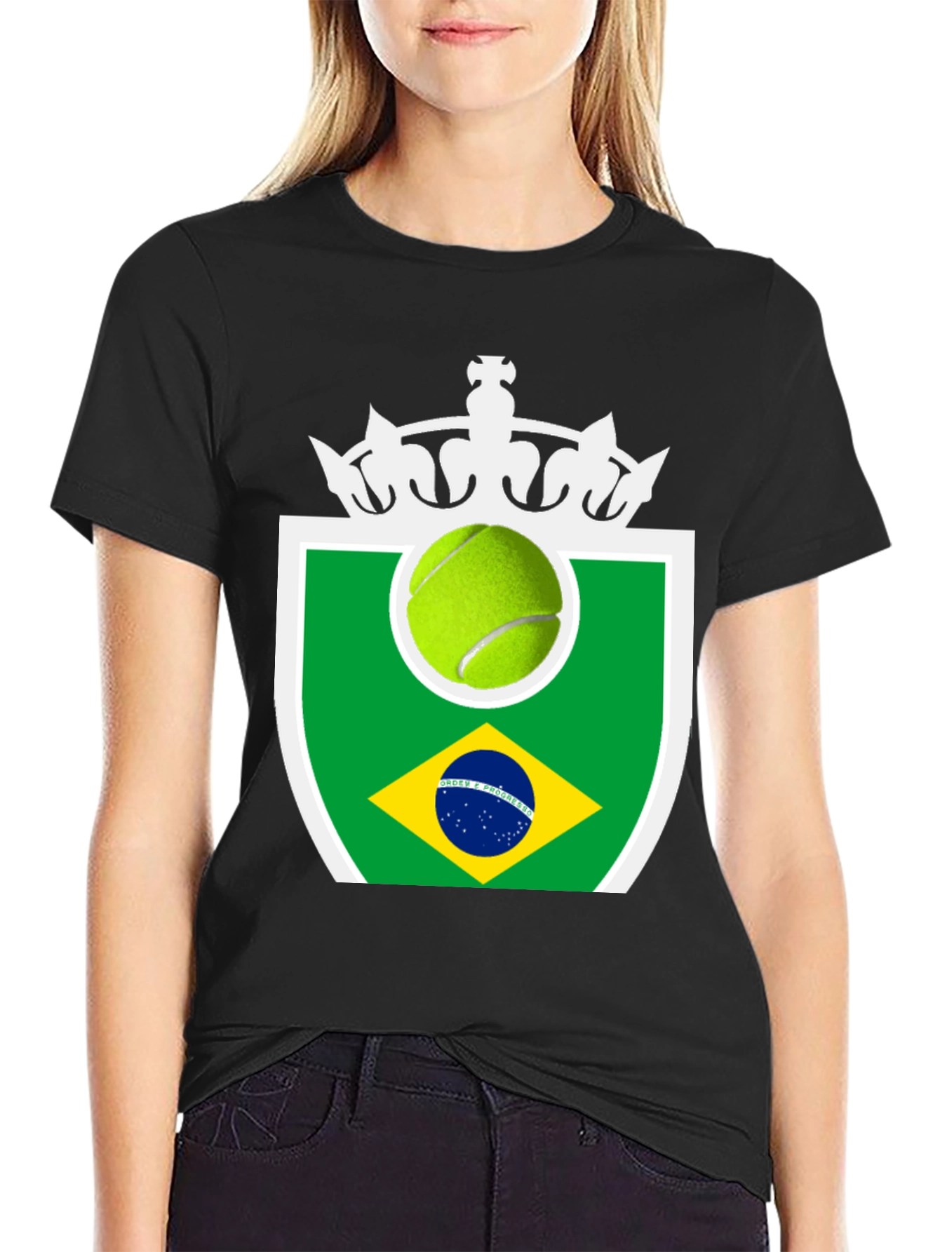 Brazil Tennis Ball Graphic Tee - Stylish & Unique