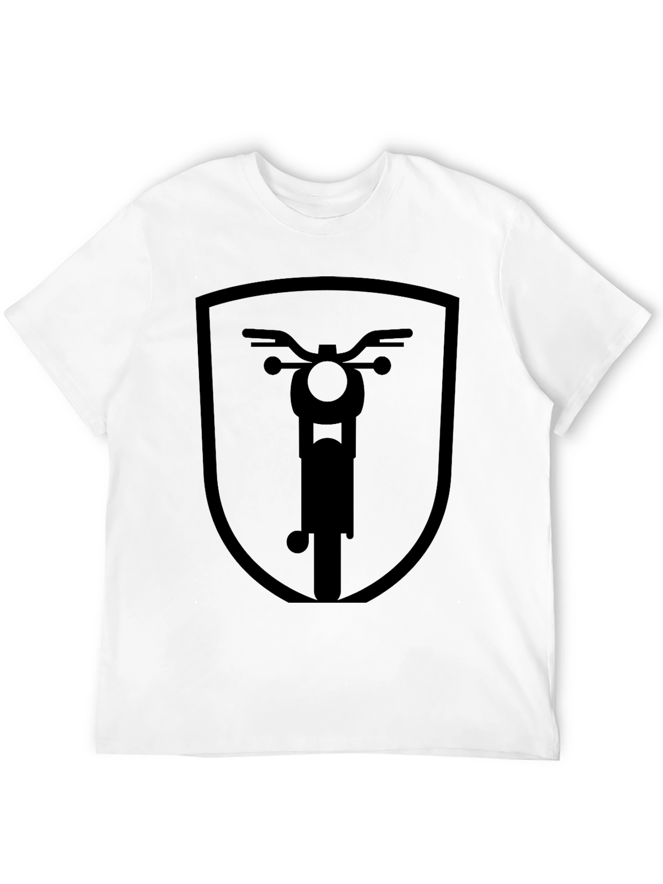 Motorcycle Shield Graphic Tee - Black