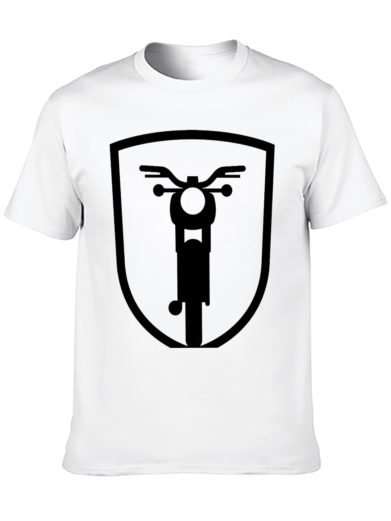 Motorcycle Shield Graphic Tee - Black