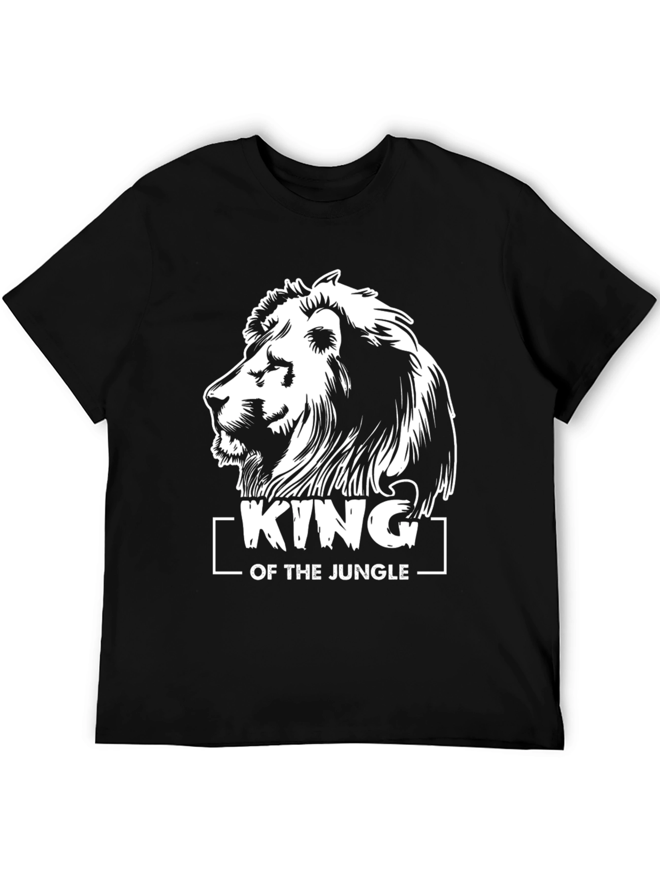 King of the Jungle Lion Graphic Tee - Black