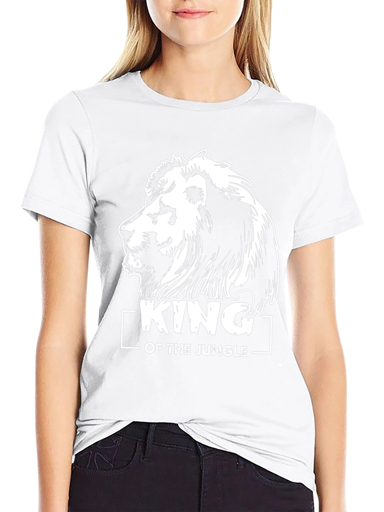 King of the Jungle Lion Graphic Tee - Black