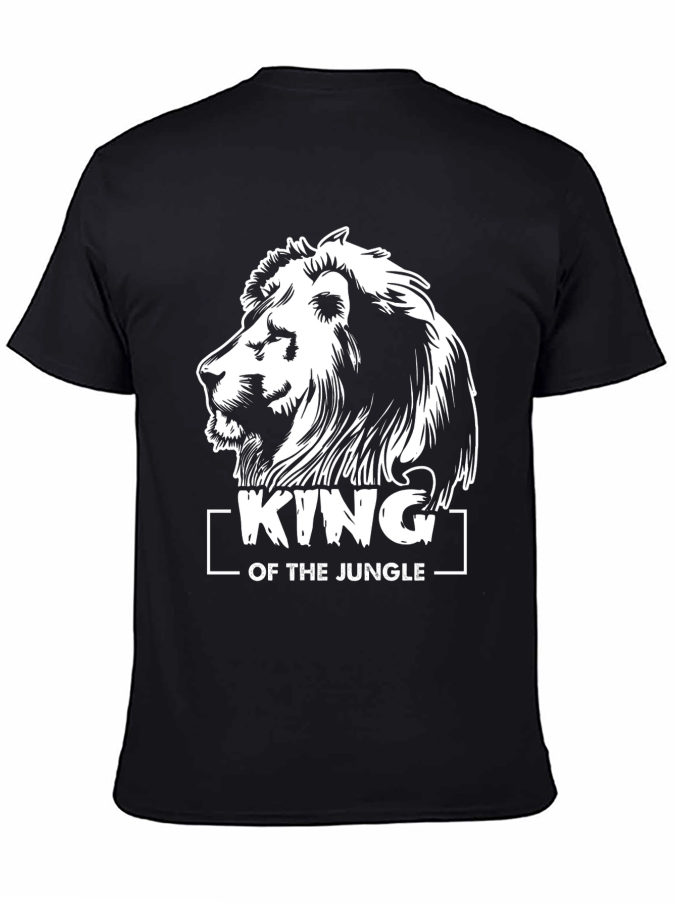 King of the Jungle Lion Graphic Tee - Black