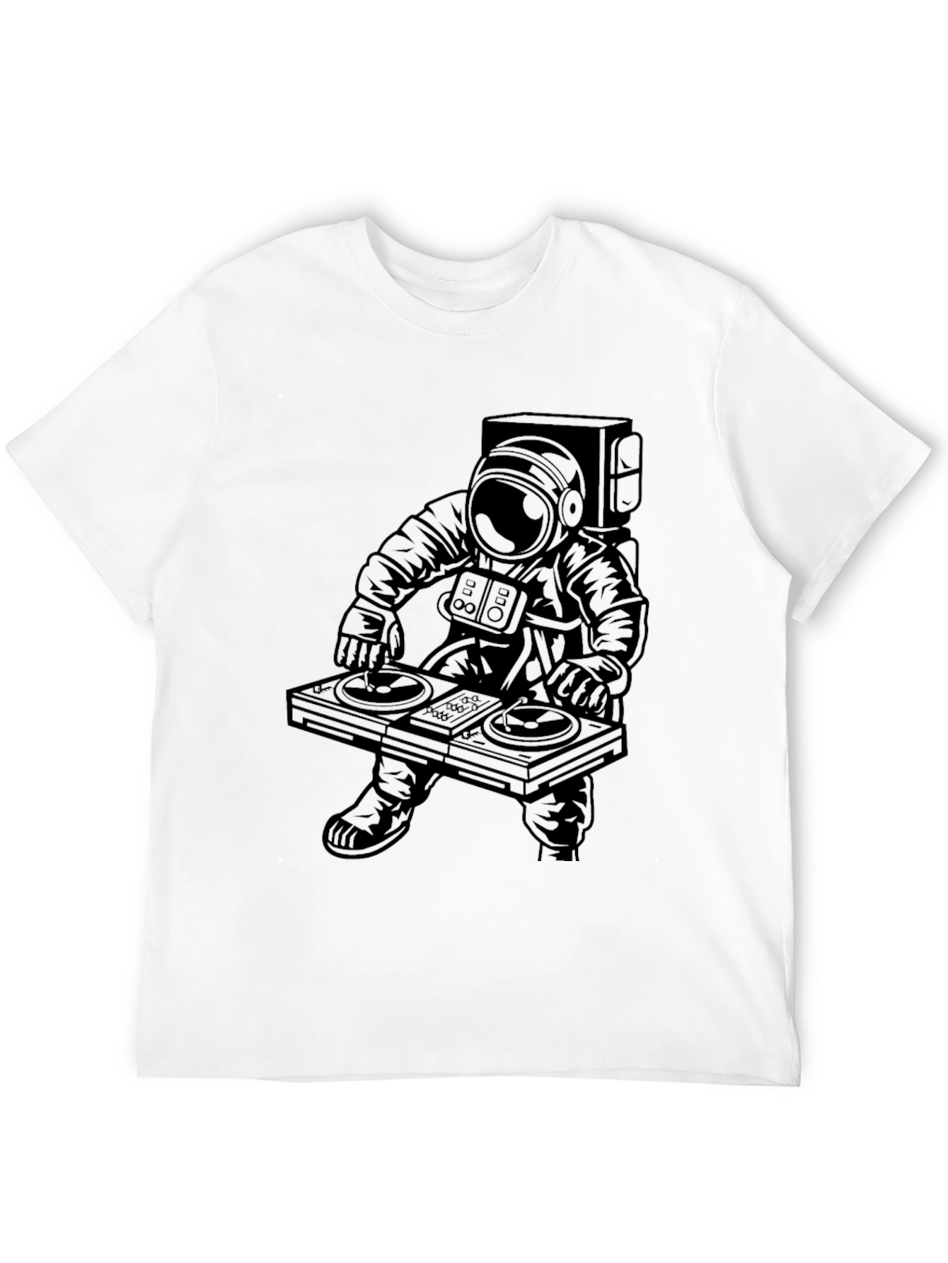 Astronaut DJ Black T-Shirt