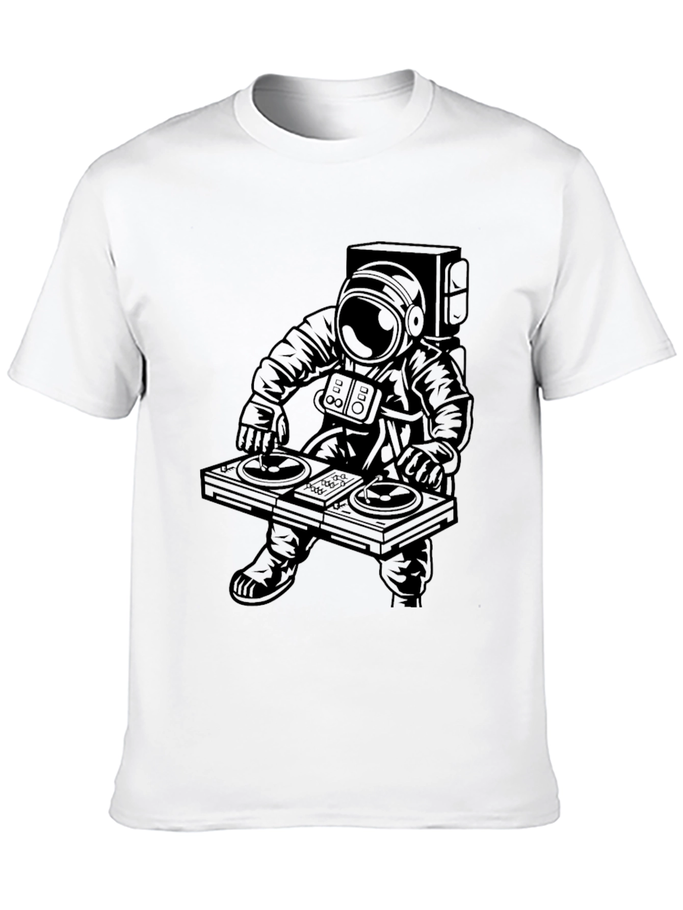 Astronaut DJ Black T-Shirt