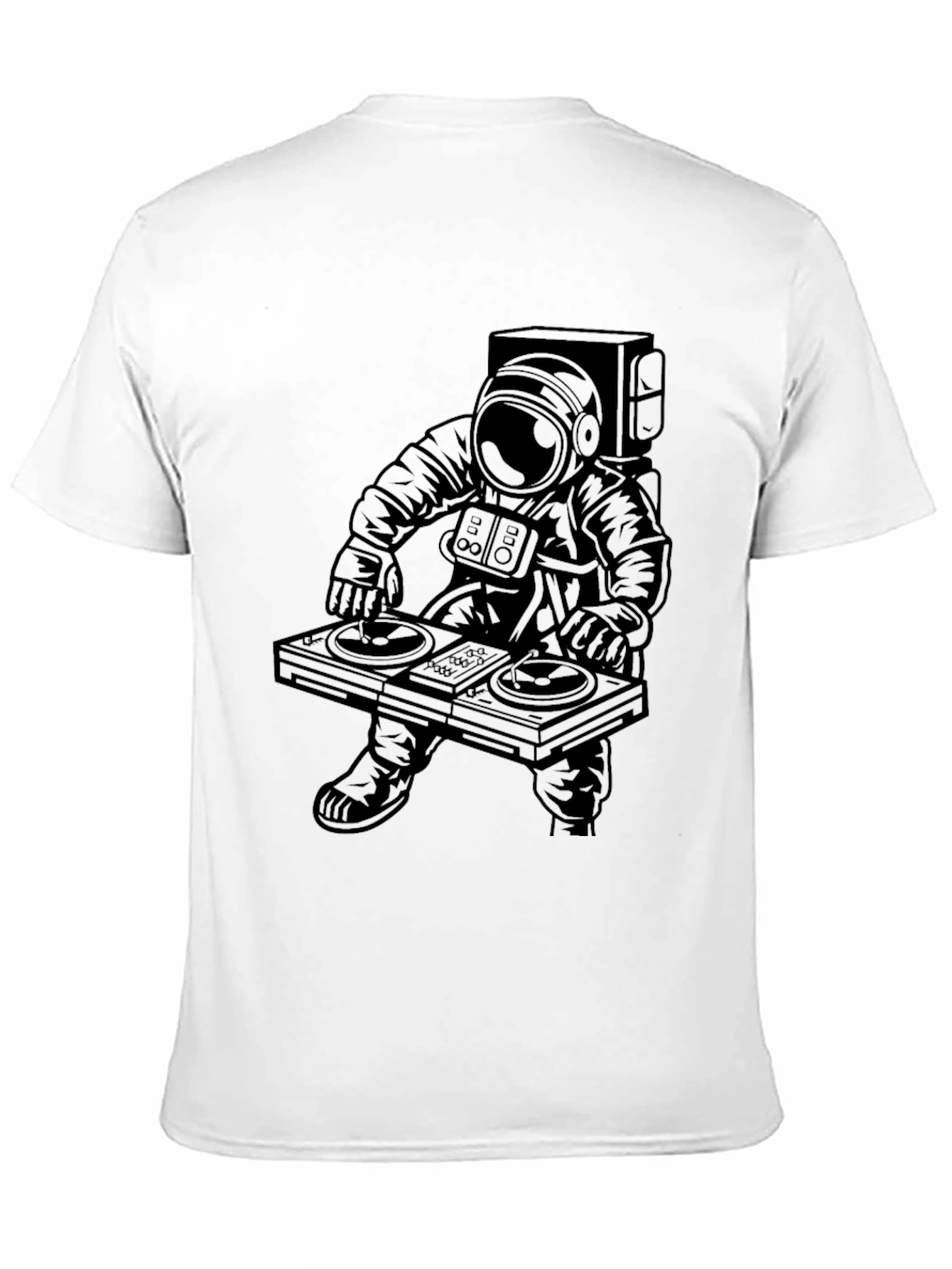 Astronaut DJ Black T-Shirt