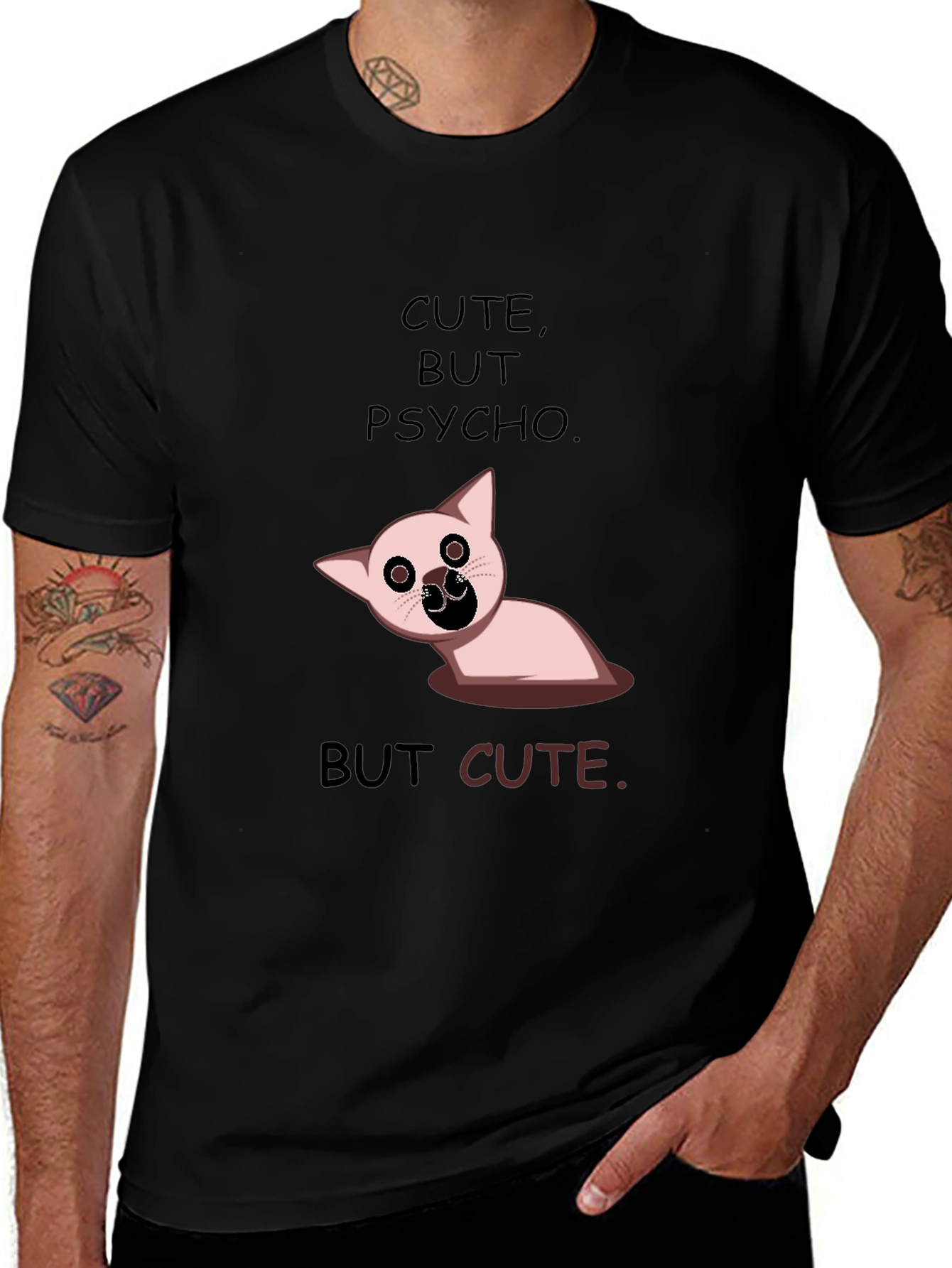 Cute But Psycho Funny Graphic Tee