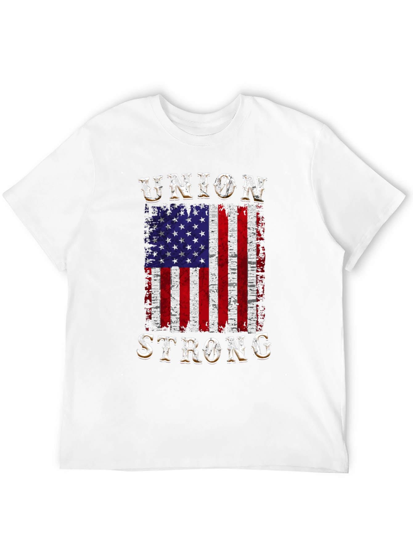 Union Strong Patriotic American Flag Graphic Tee