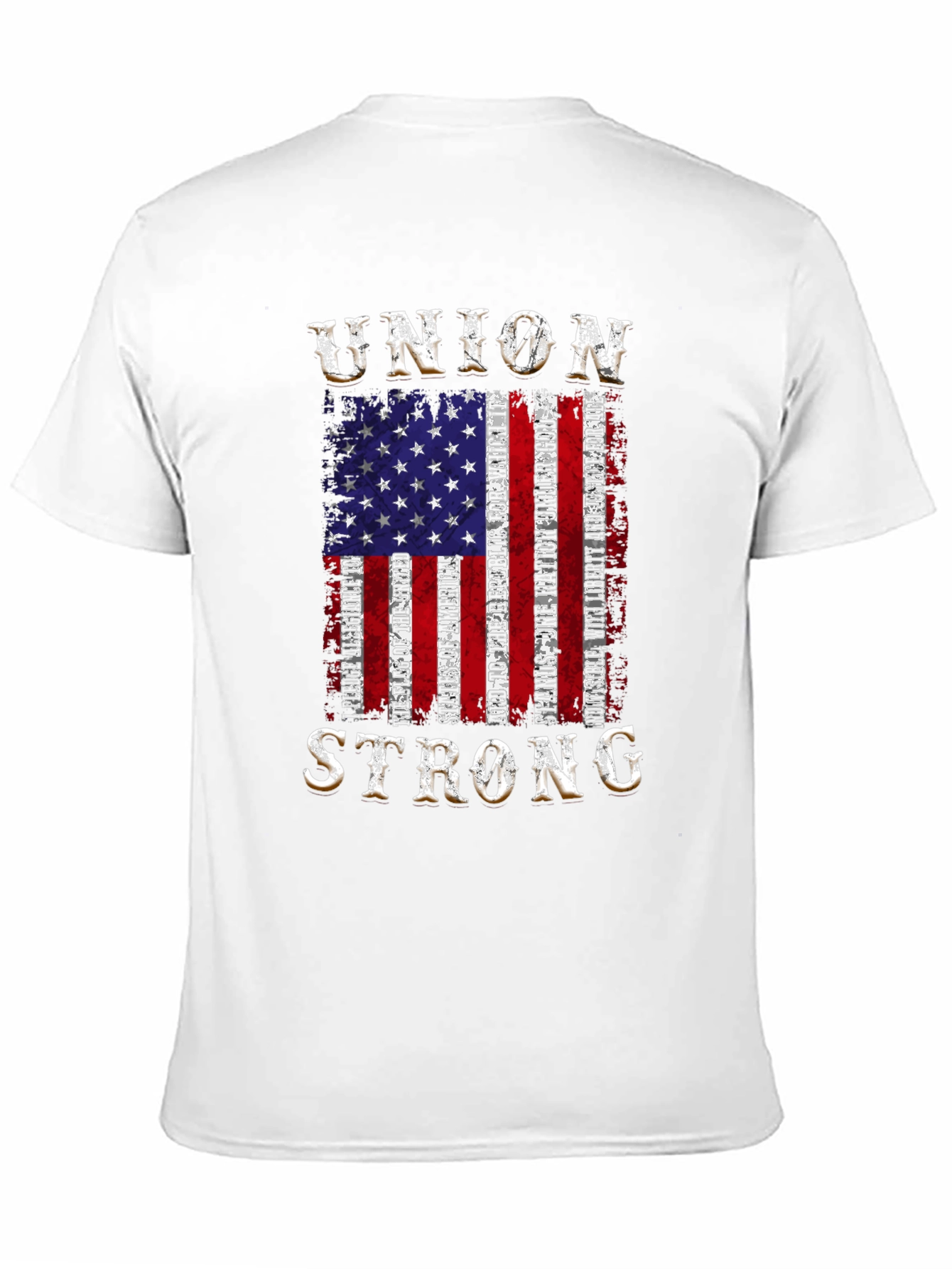 Union Strong Patriotic American Flag Graphic Tee