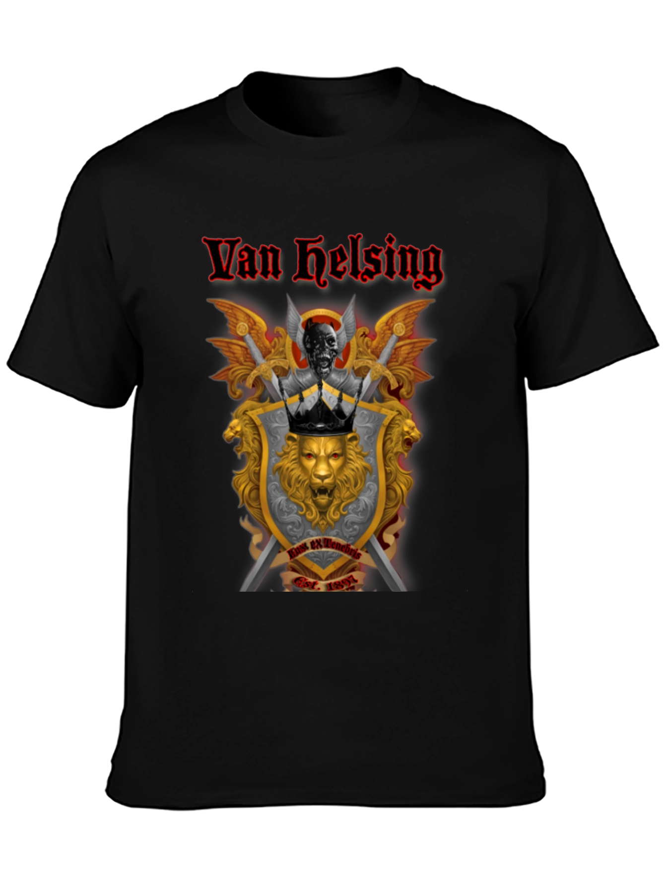 Van Helsing Graphic Tee - Black Cotton T-Shirt