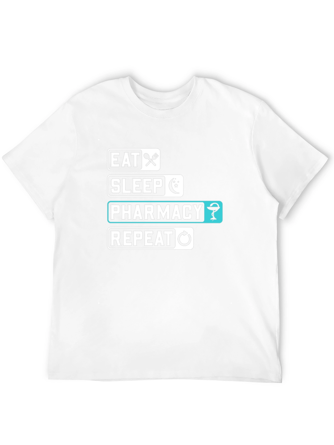 Eat Sleep Pharmacy Repeat Black T-Shirt