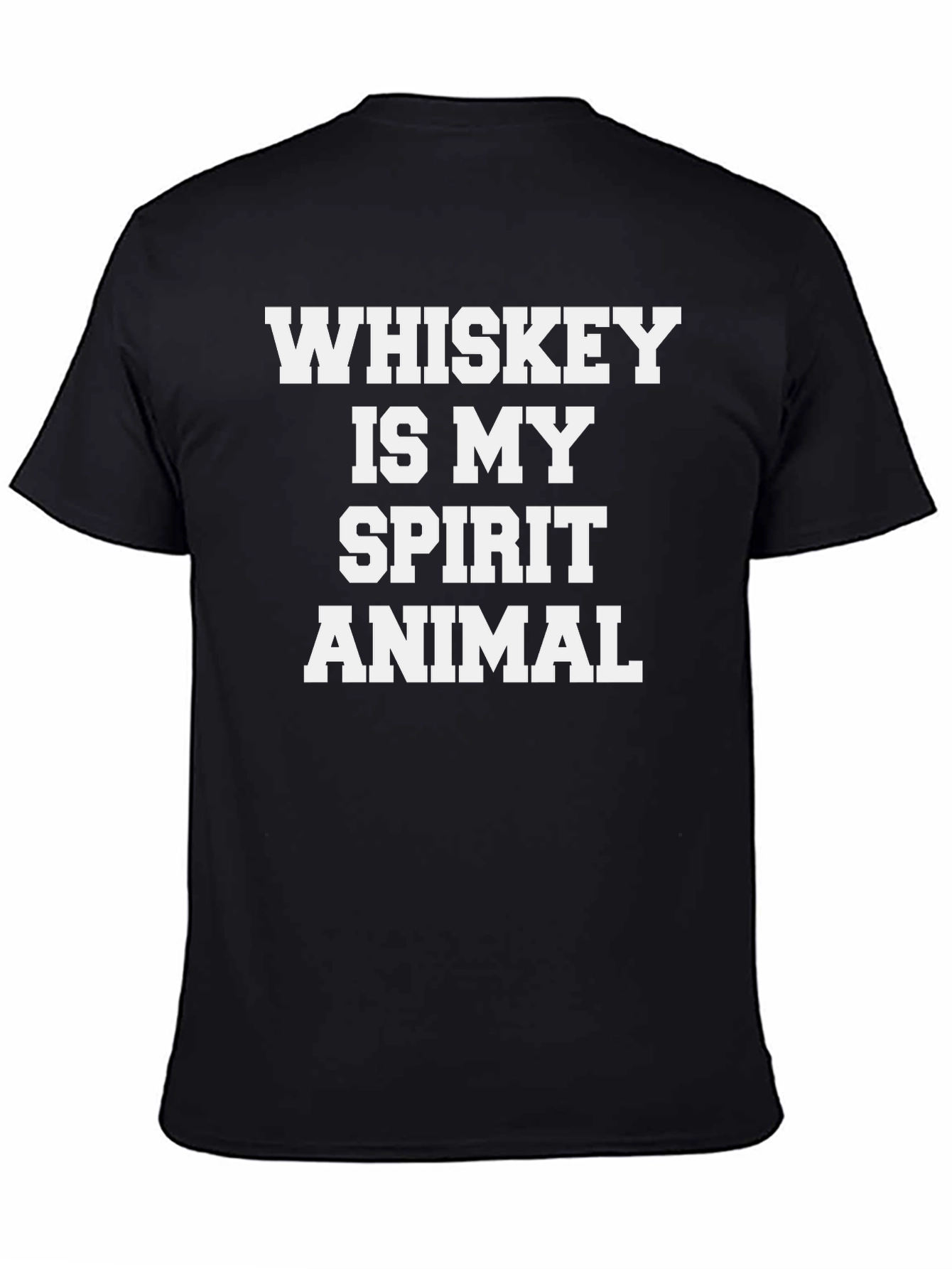 Whiskey Is My Spirit Animal Black Graphic Tee