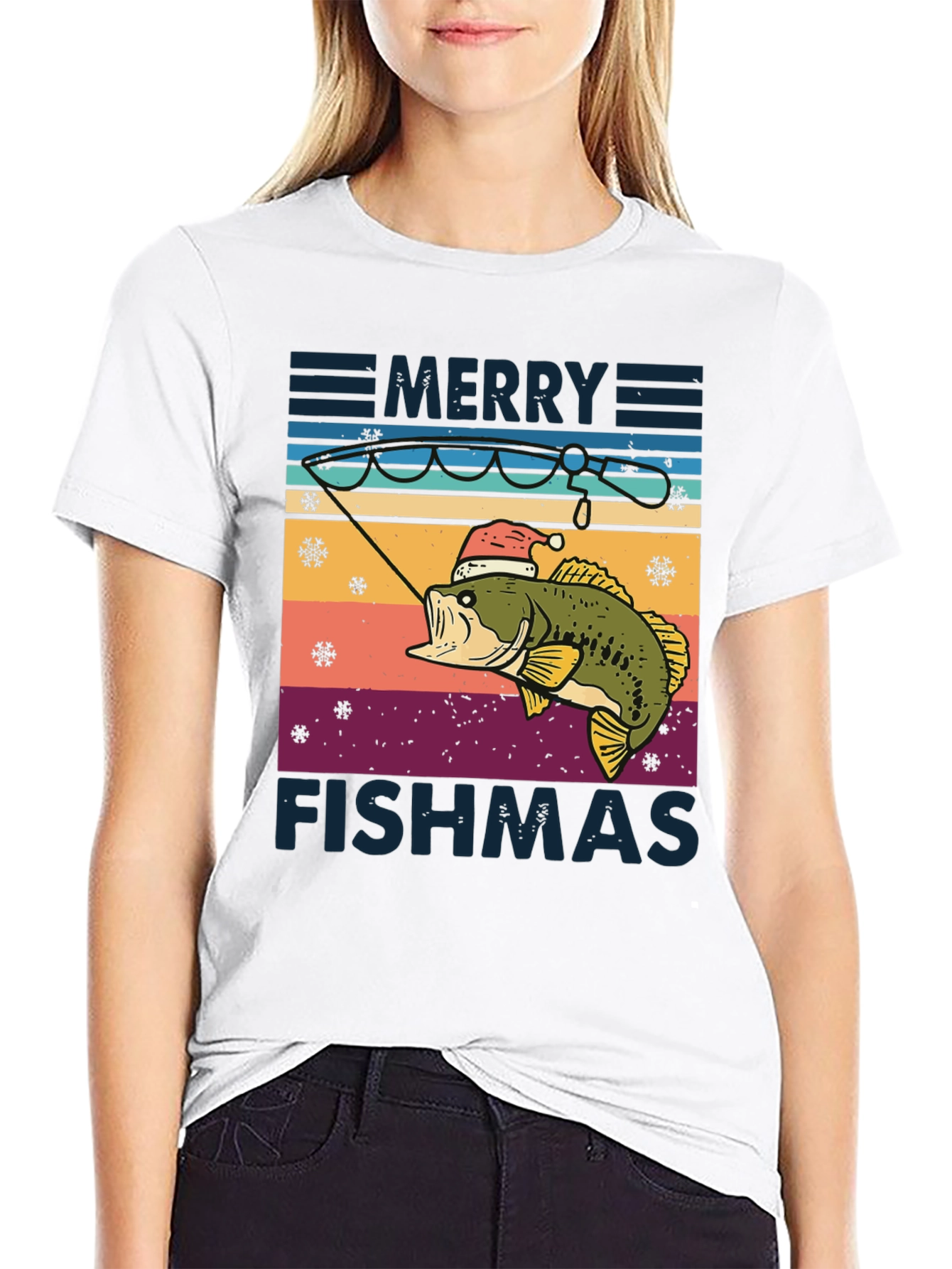 Merry Fishmas T-Shirt - Holiday Fishing Tee