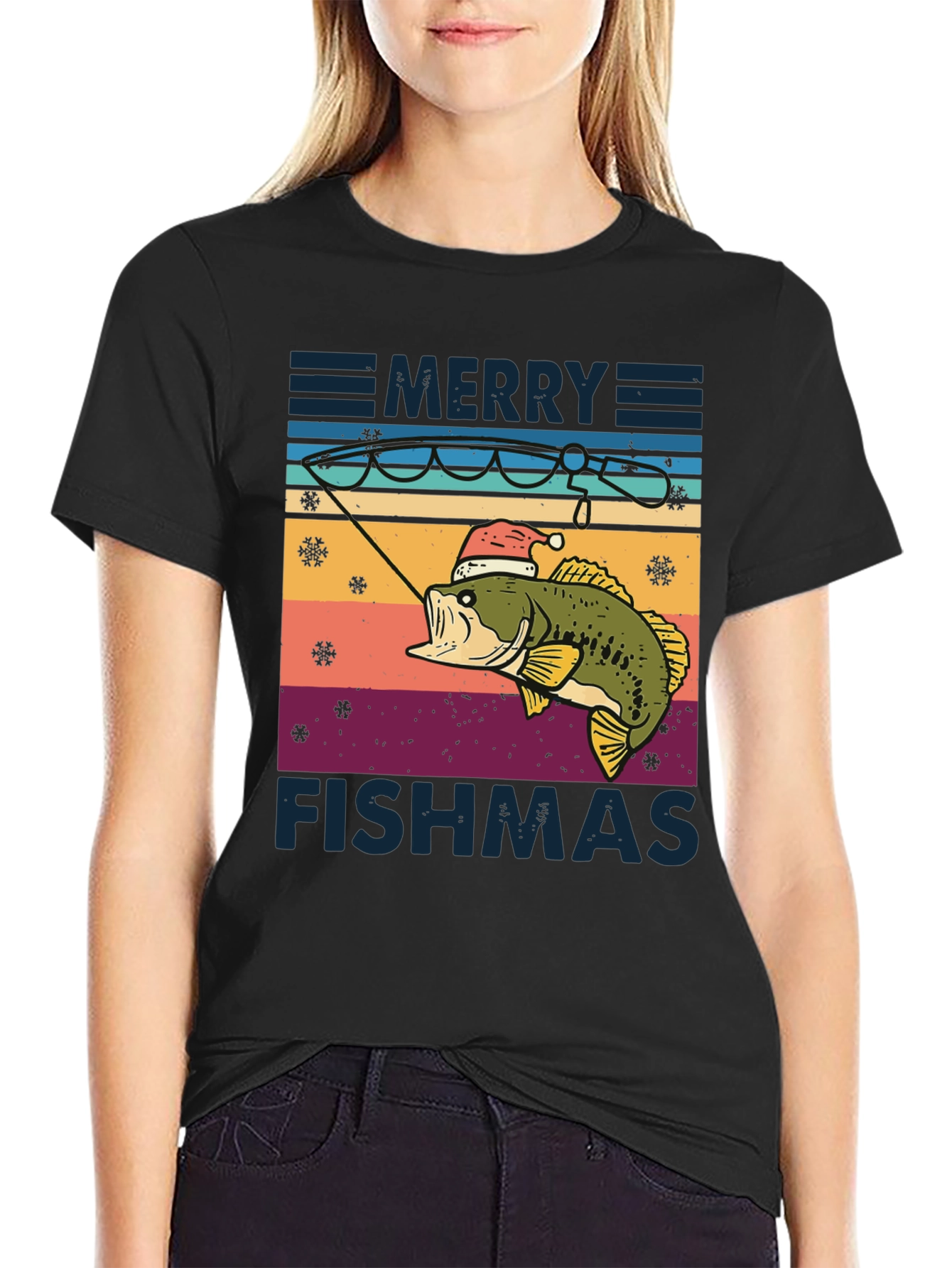 Merry Fishmas T-Shirt - Holiday Fishing Tee
