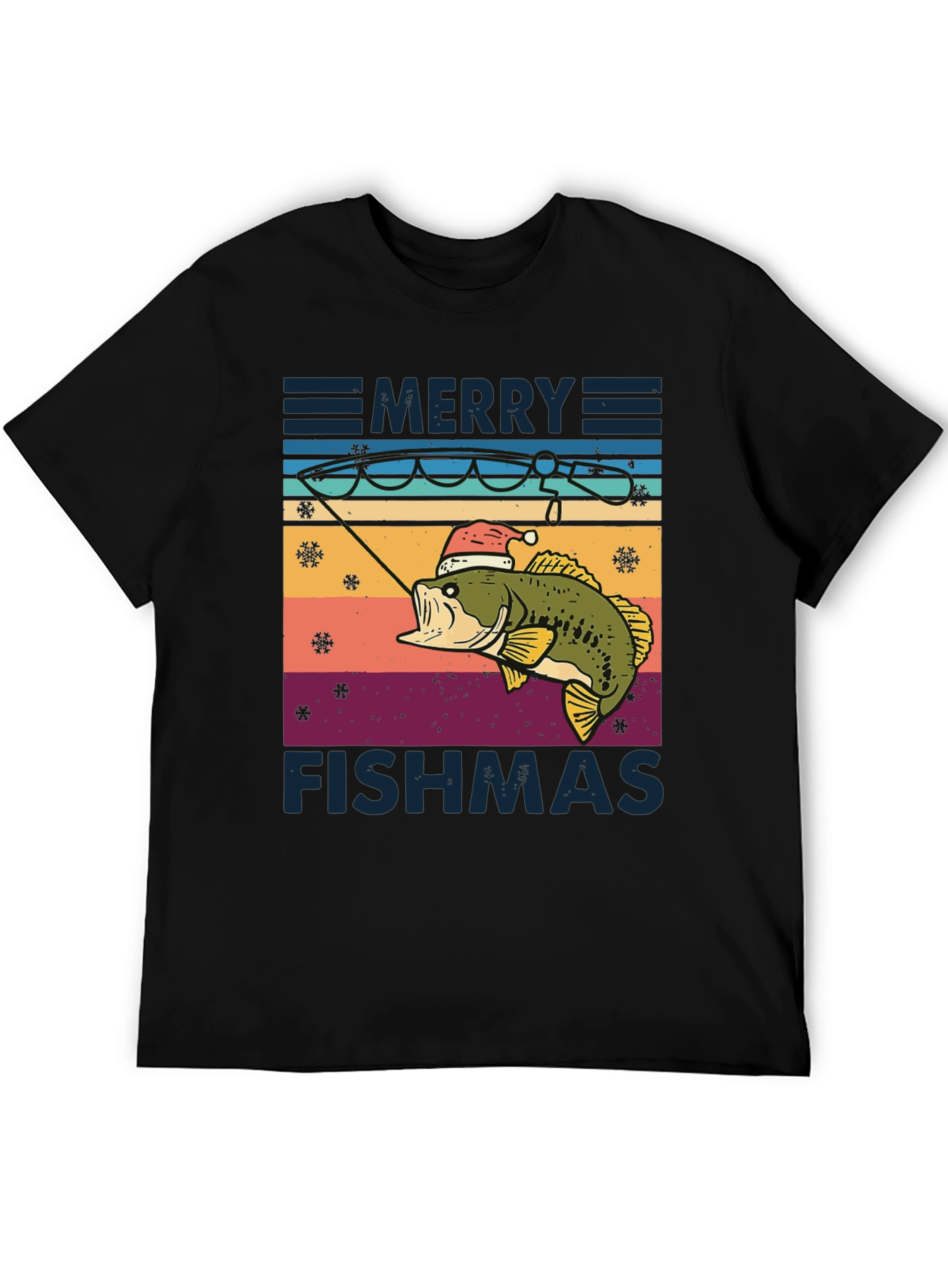 Merry Fishmas T-Shirt - Holiday Fishing Tee