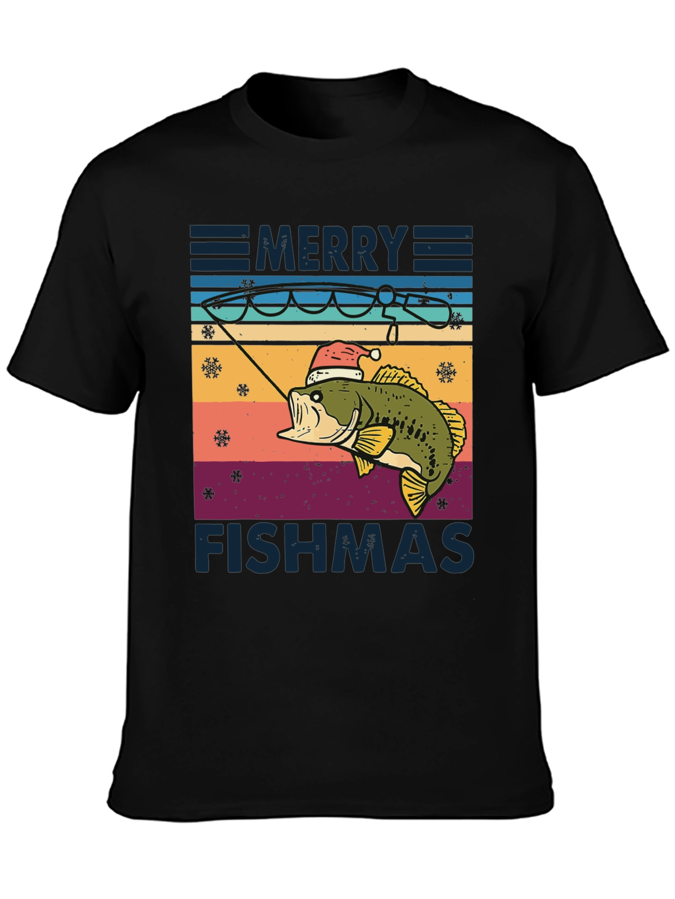Merry Fishmas T-Shirt - Holiday Fishing Tee