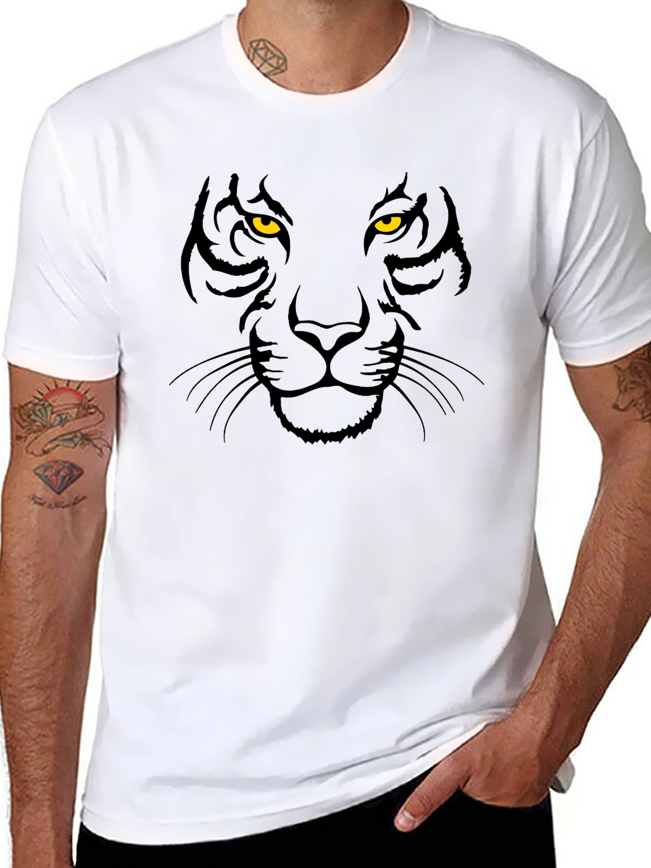 Black Panther Face Graphic Tee - Mens