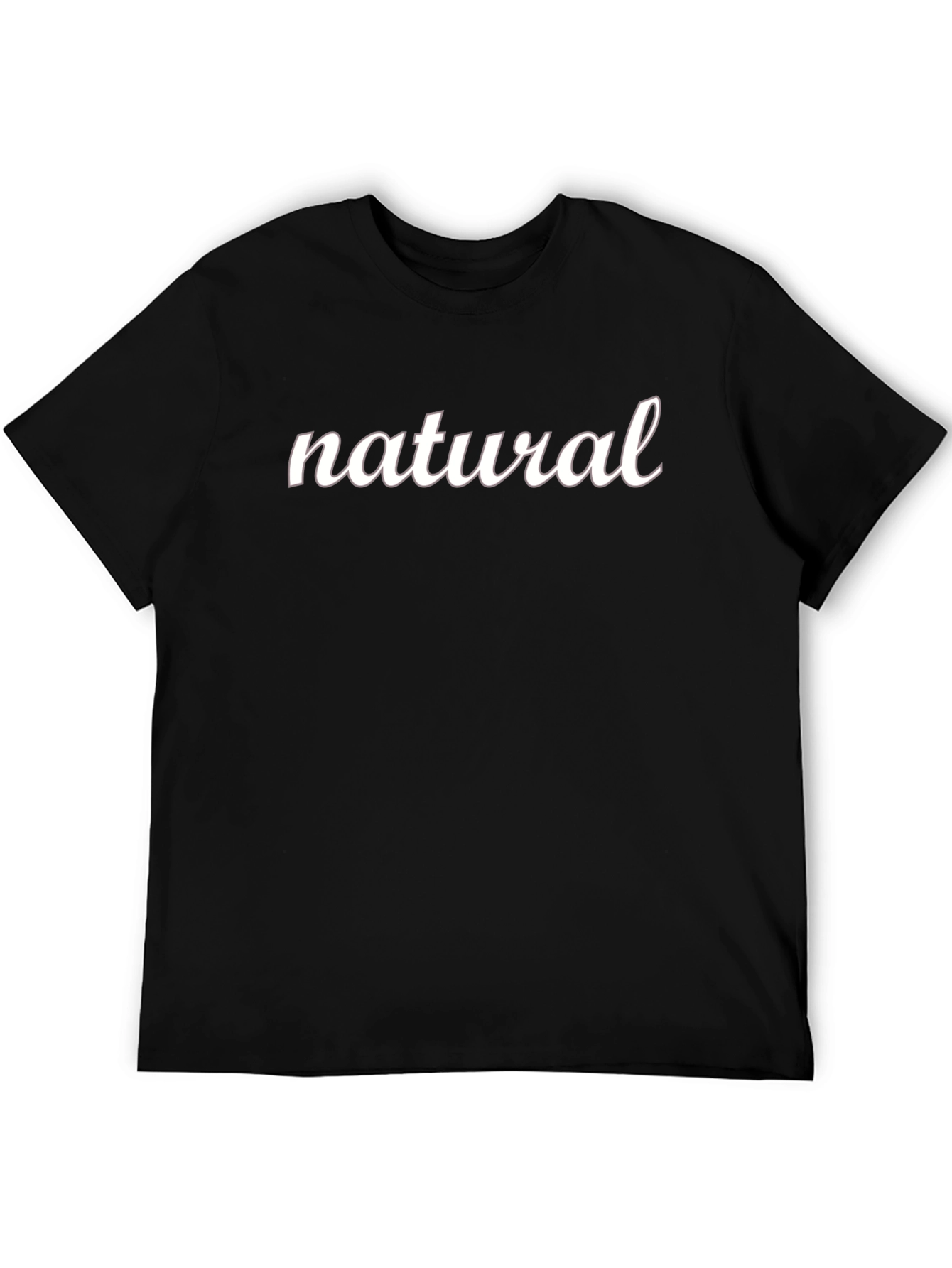 Natural Graphic Tee - Classic Black Cotton T-Shirt